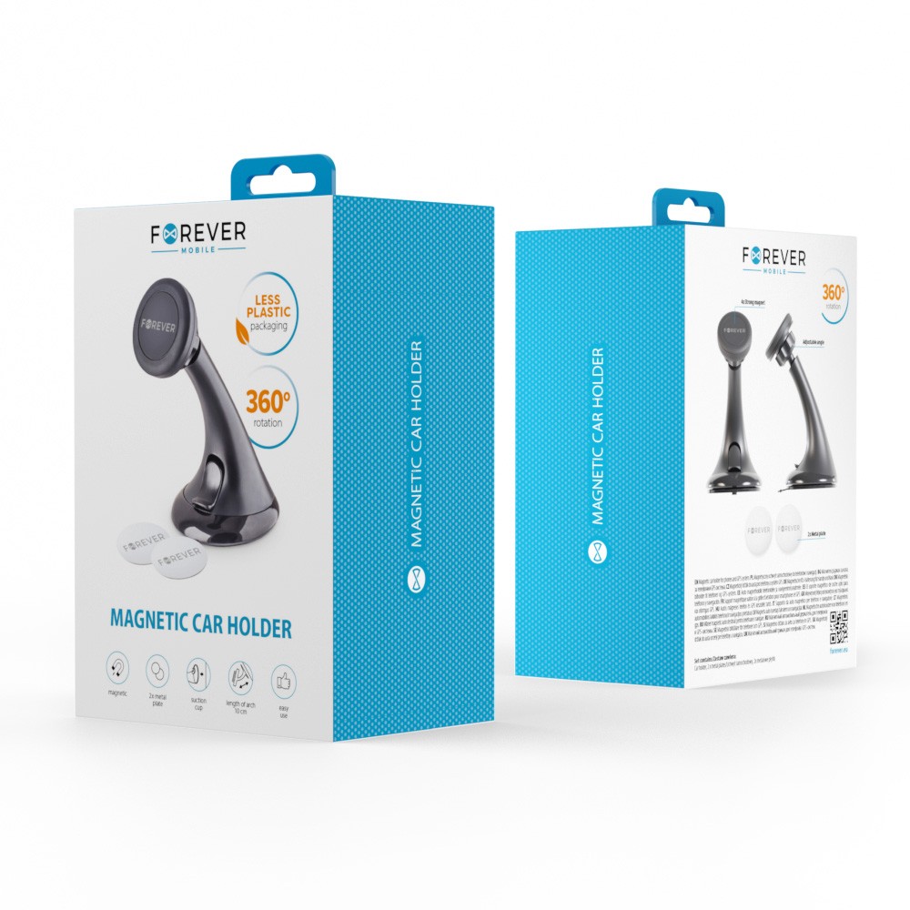 Forever support voiture pour pare-brise MH-100 magnétique noir