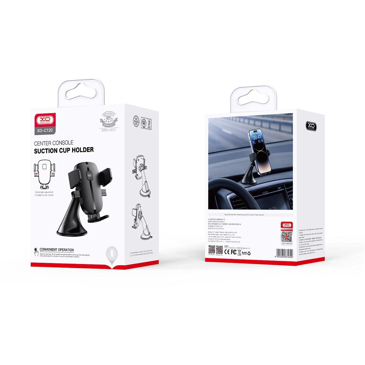 XO support voiture C120 noir with suction cup