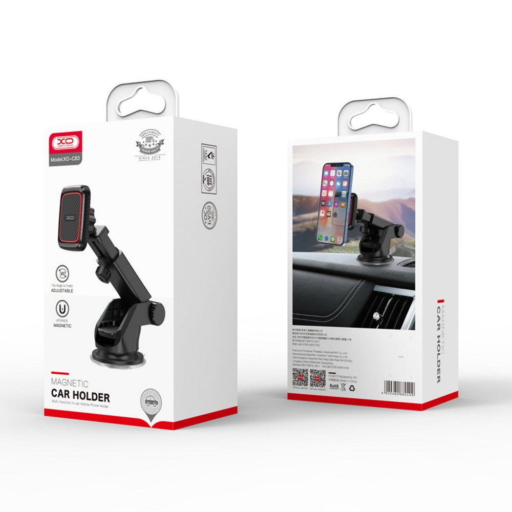 XO support voiture C83 magnet noir with suction cup