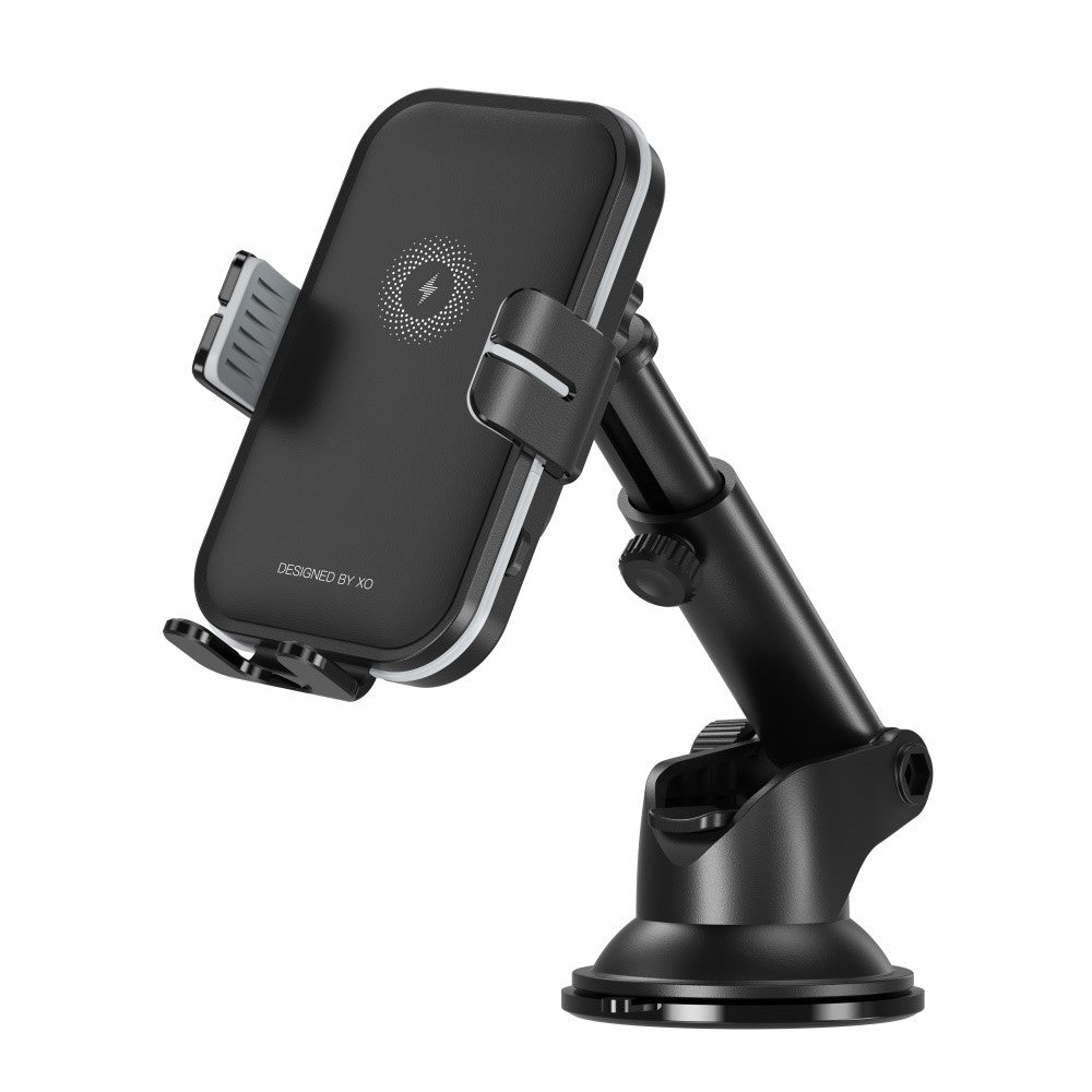 XO support voiture WX027 with wireless inductive charger noir 15W with suction cup