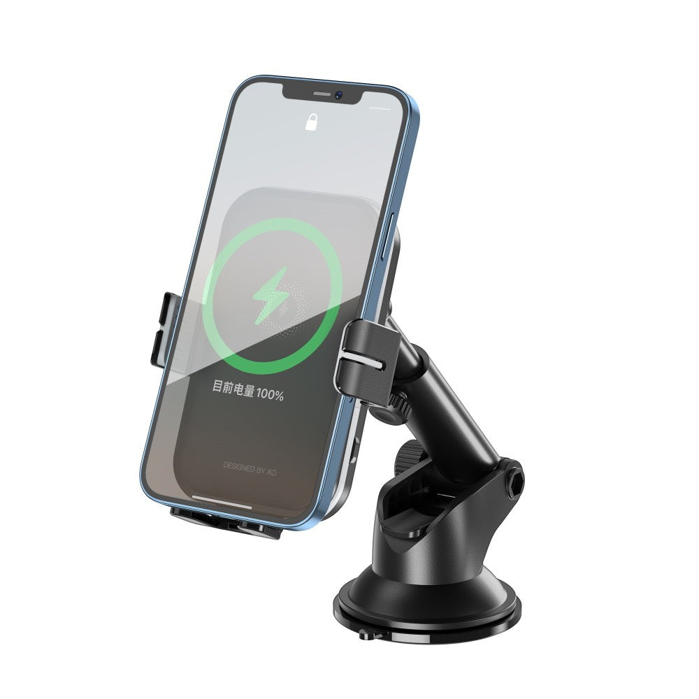 XO support voiture WX027 with wireless inductive charger noir 15W with suction cup