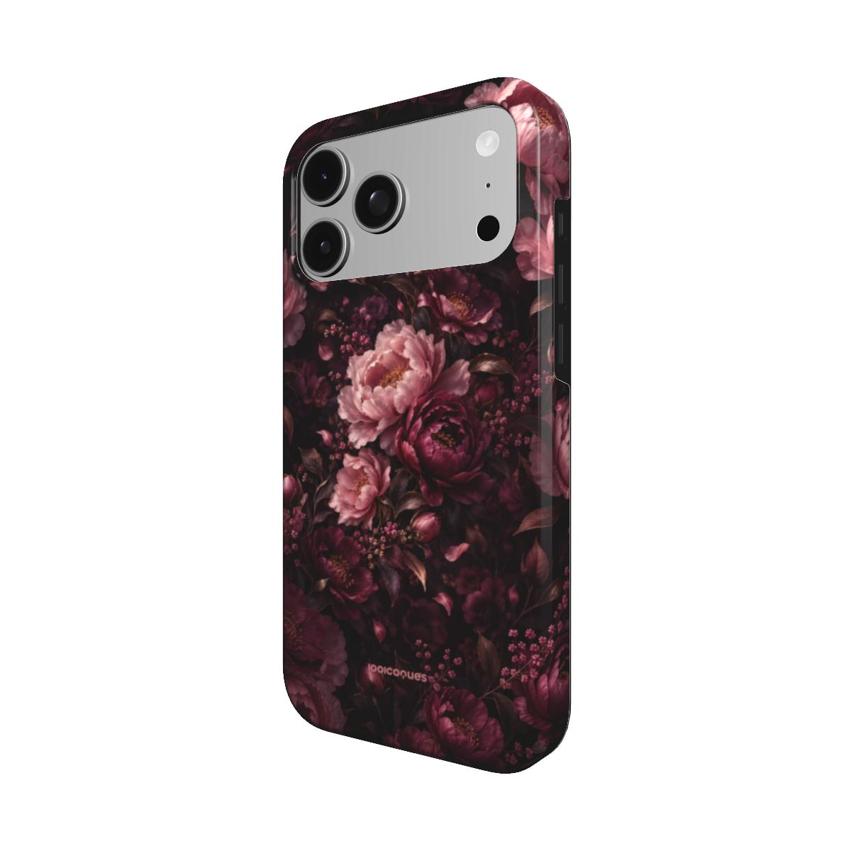 Coque Prestige Velours vue de trois quarts, avec le rebord de la coque