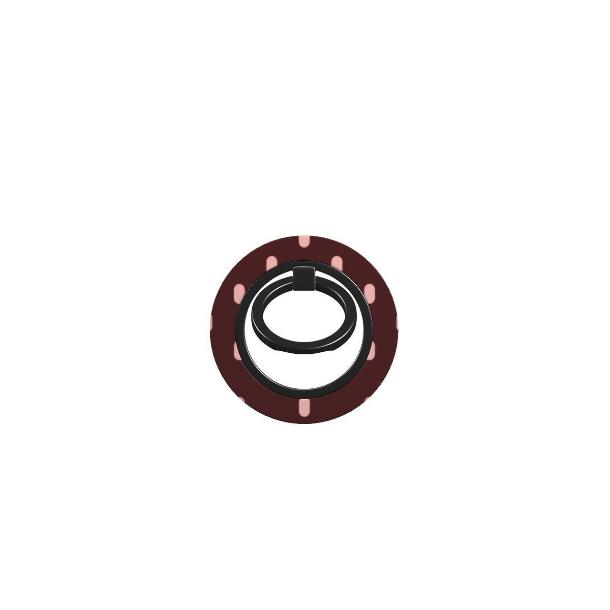 Bague Téléphone Magnétique Prestige Bordeaux Pois