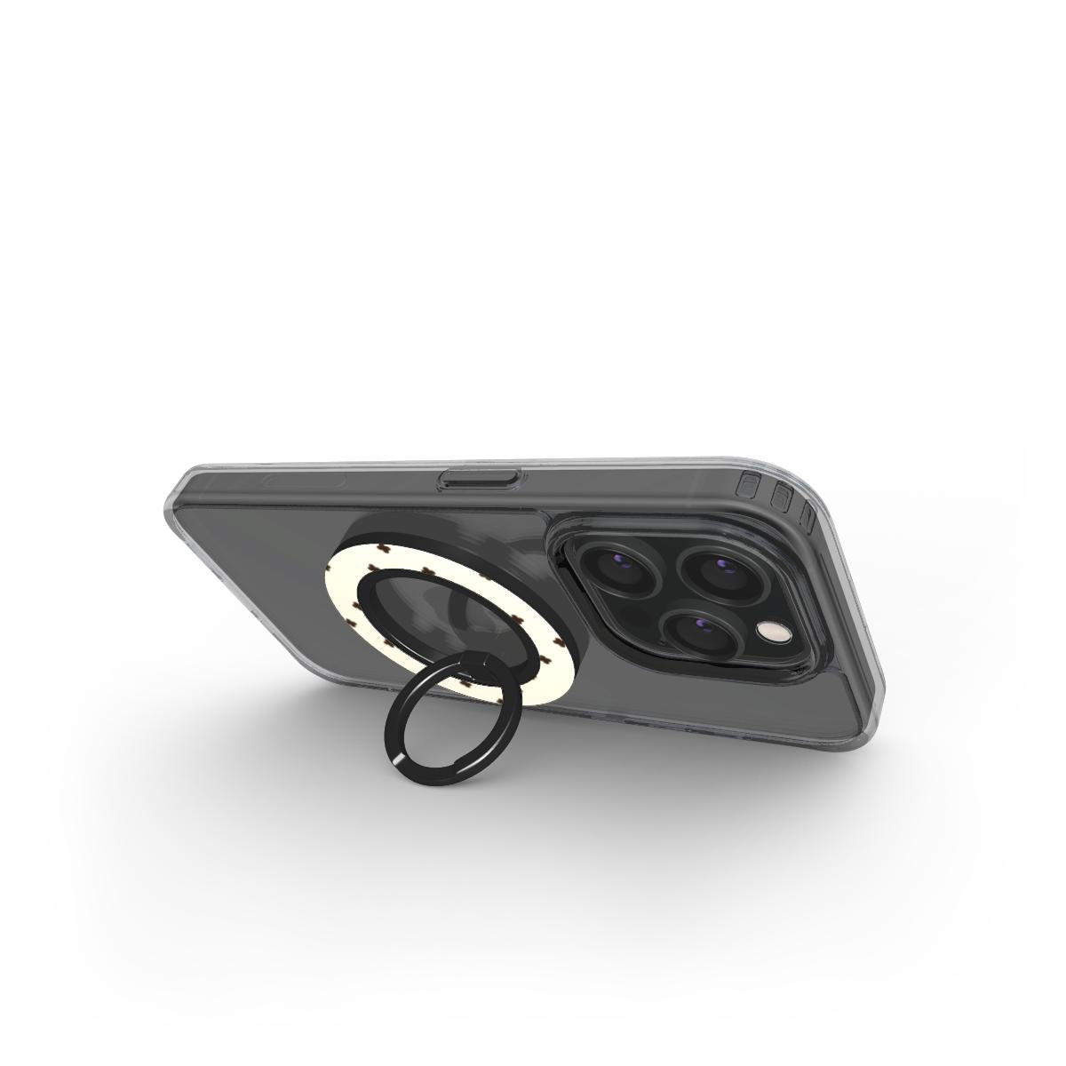 Bague Téléphone Magnétique Prestige Pois Crème