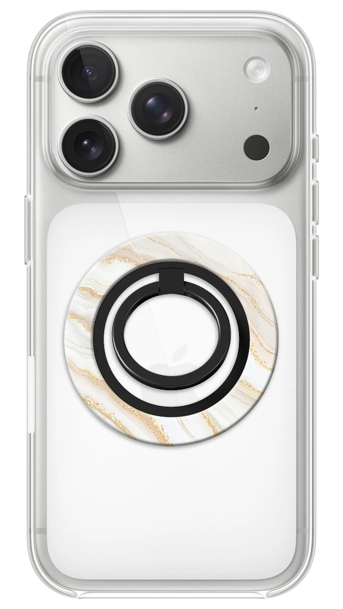 Bague Téléphone Magnétique Prestige Albâtre, bague magnétique fixée au dos du téléphone, pour une prise en main sûre et un support vidéo pratique