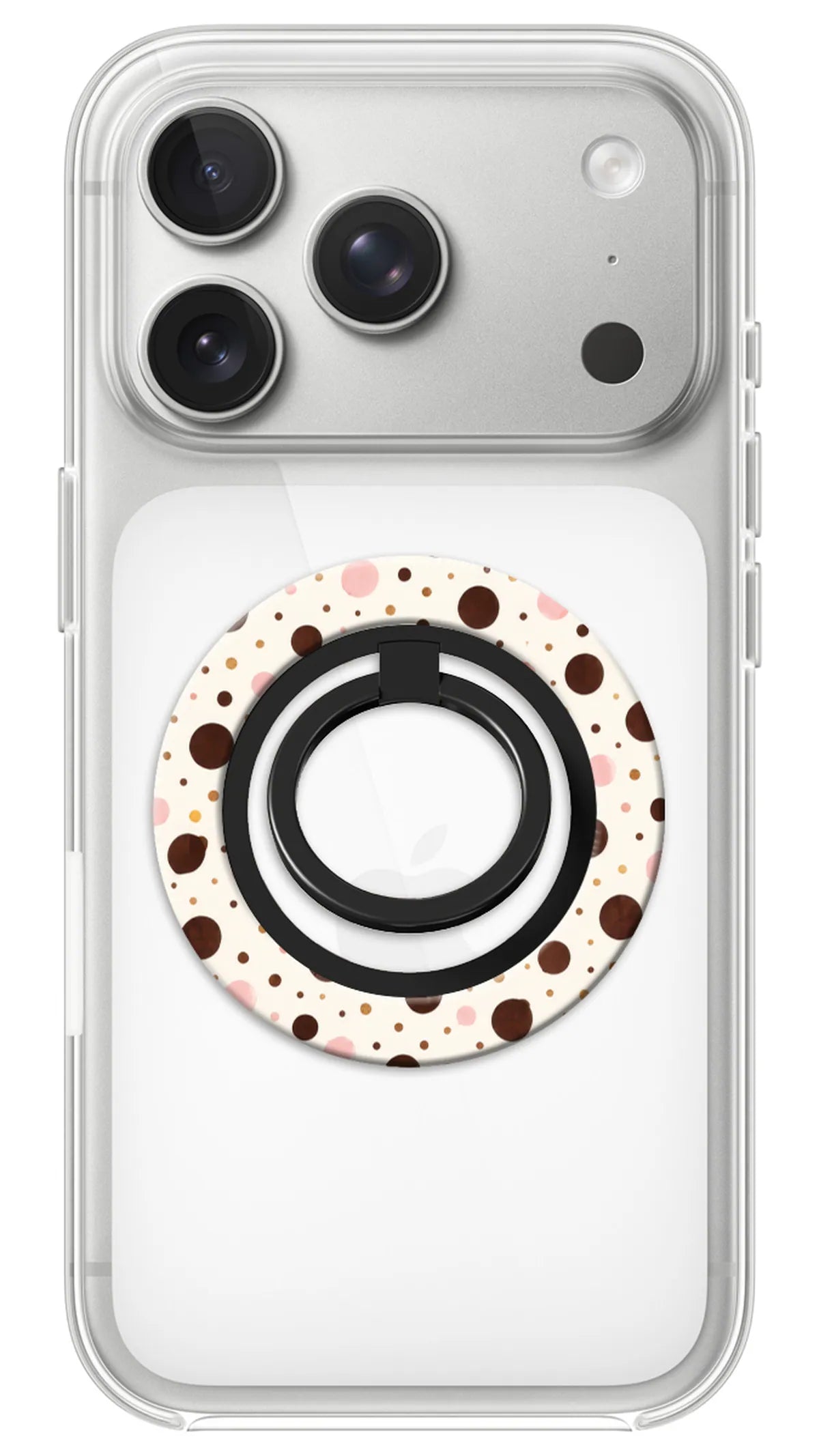 Bague Téléphone Magnétique Prestige Confetti, bague magnétique fixée au dos du téléphone, pour une prise en main sûre et un support vidéo pratique