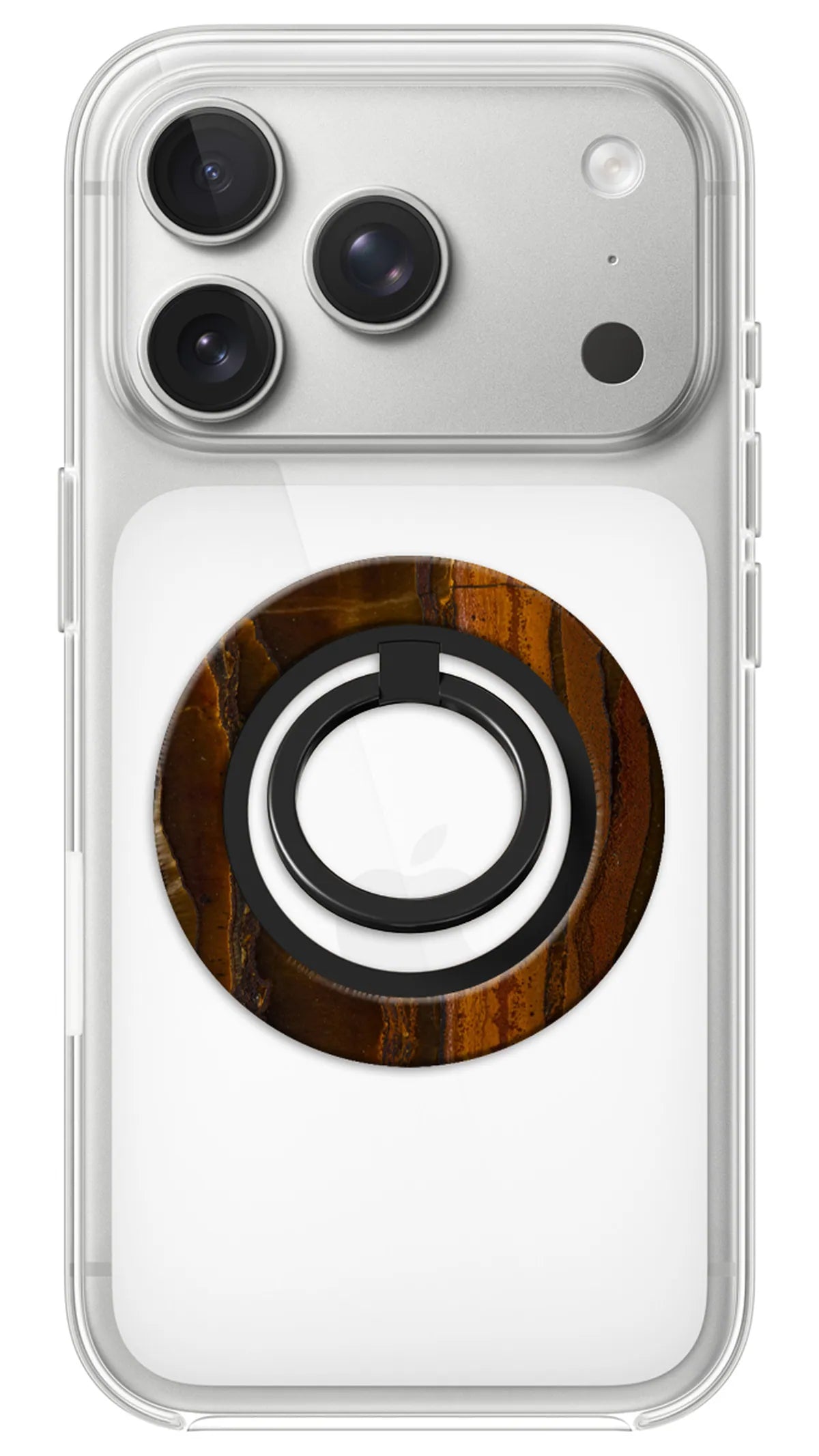 Bague Téléphone Magnétique Prestige Fauve, bague magnétique fixée au dos du téléphone, pour une prise en main sûre et un support vidéo pratique