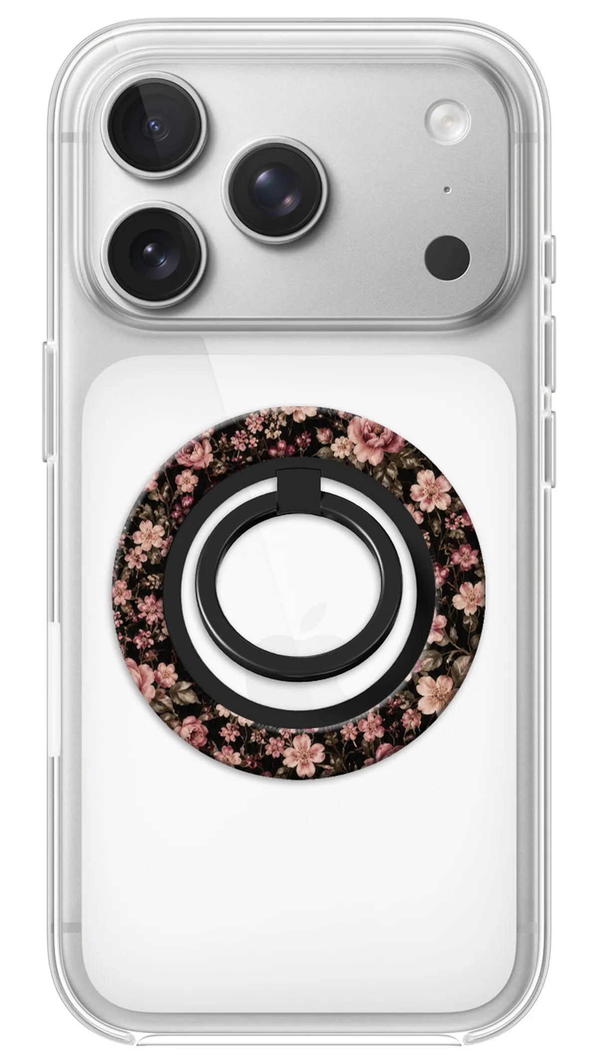 Bague Téléphone Magnétique Prestige Fleurette, bague magnétique fixée au dos du téléphone, pour une prise en main sûre et un support vidéo pratique