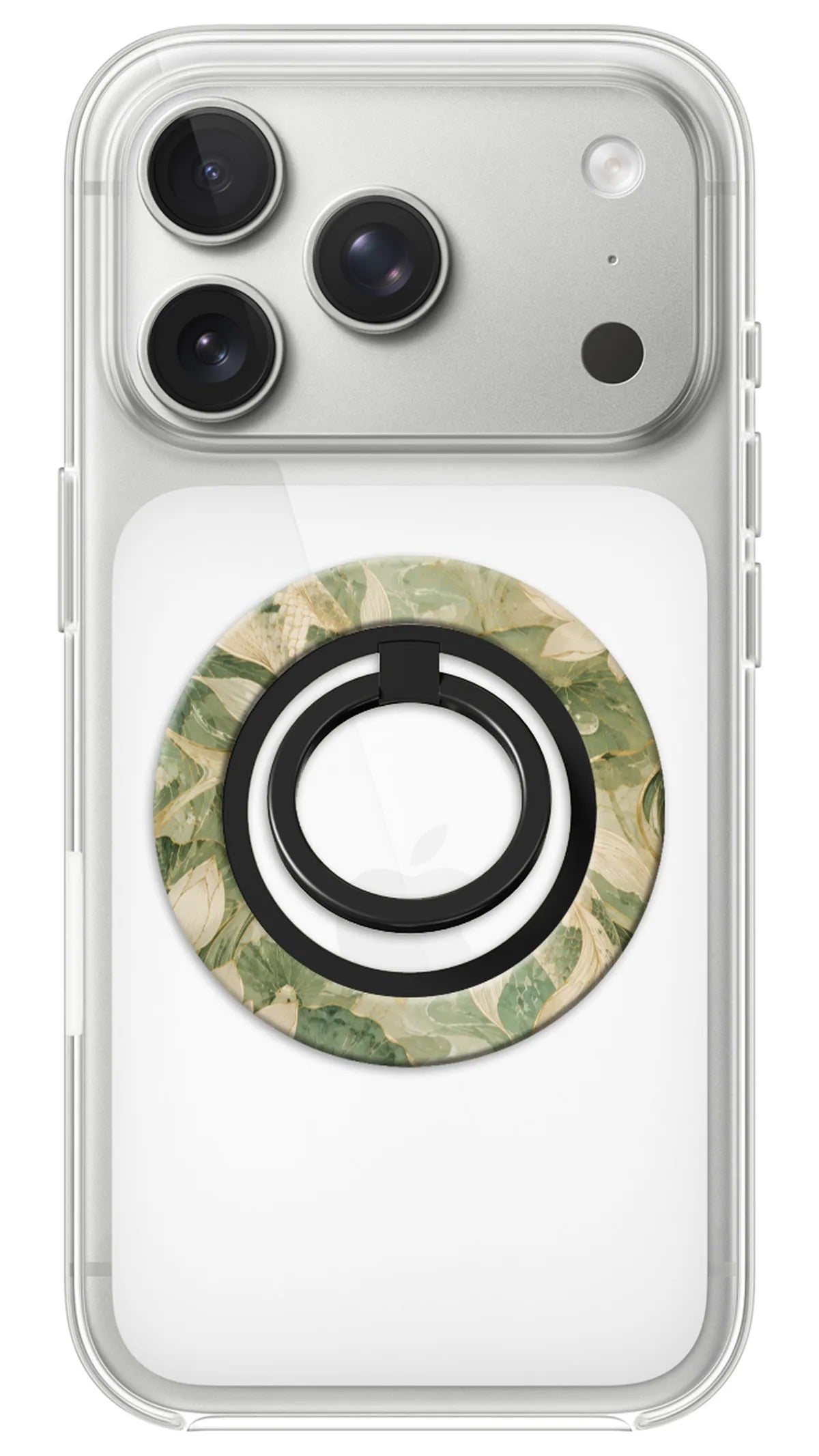 Bague Téléphone Magnétique Prestige Jade, bague magnétique fixée au dos du téléphone, pour une prise en main sûre et un support vidéo pratique