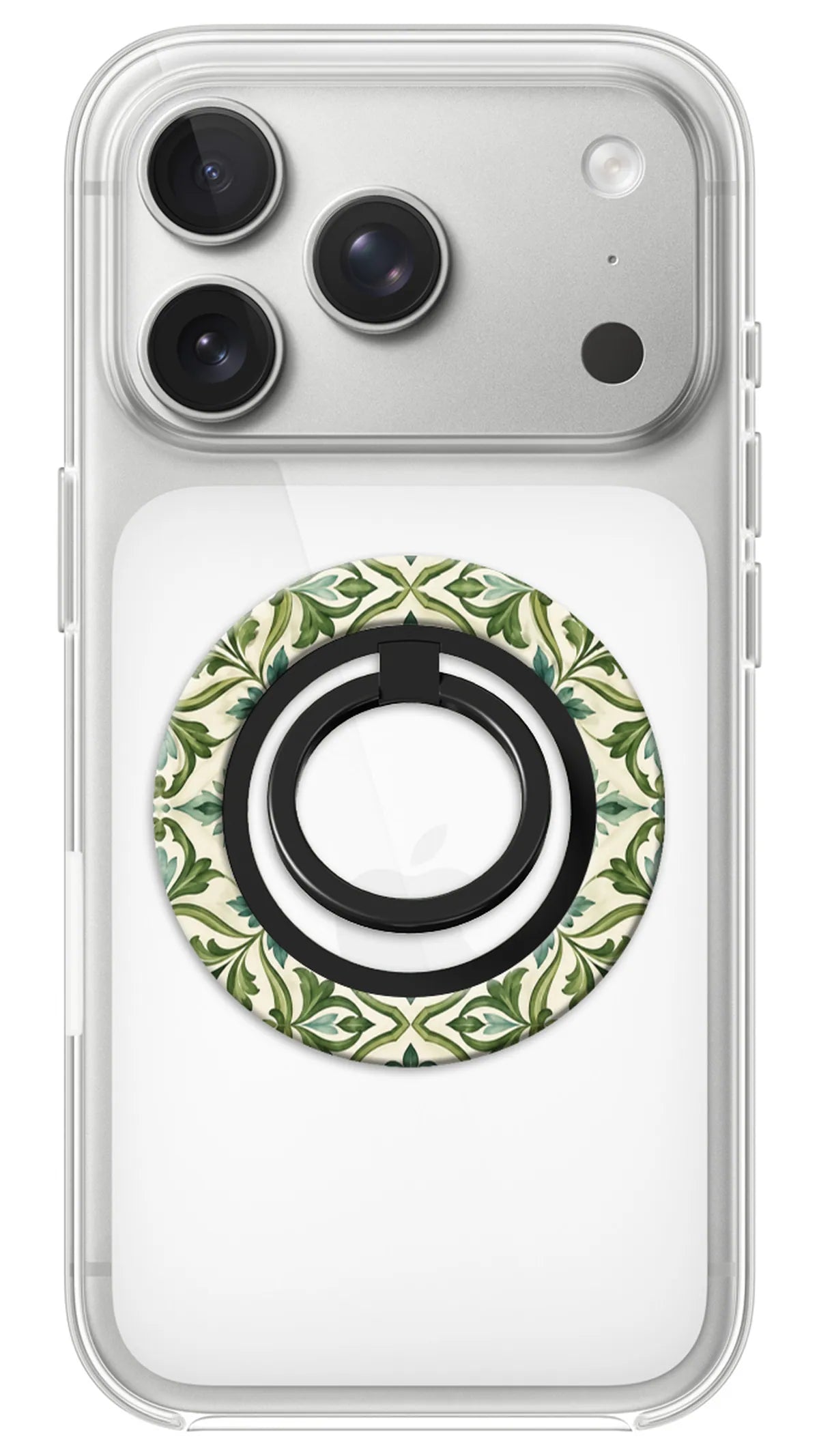 Bague Téléphone Magnétique Prestige Majolica, bague magnétique fixée au dos du téléphone, pour une prise en main sûre et un support vidéo pratique