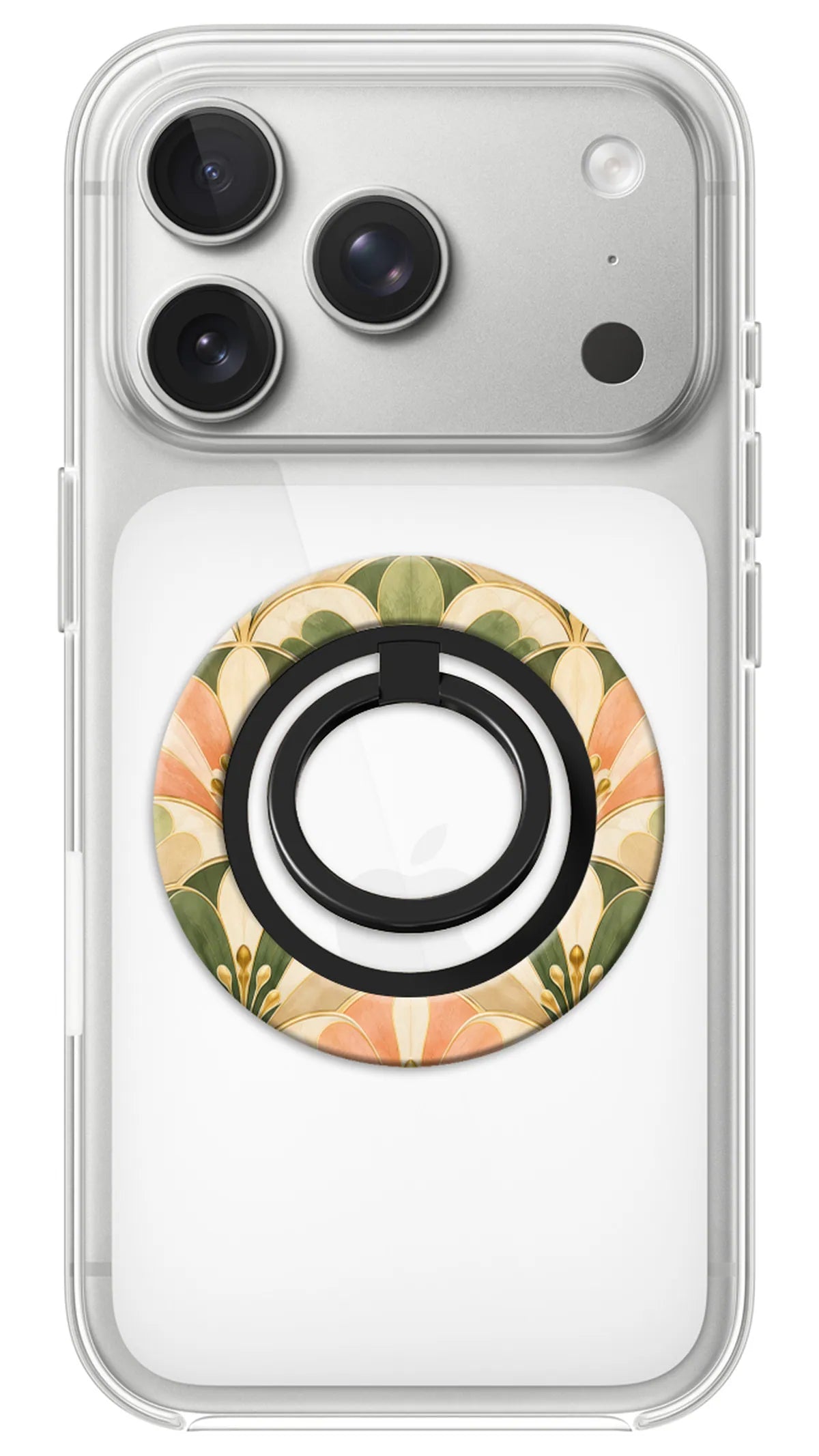 Bague Téléphone Magnétique Prestige Palmette, bague magnétique fixée au dos du téléphone, pour une prise en main sûre et un support vidéo pratique