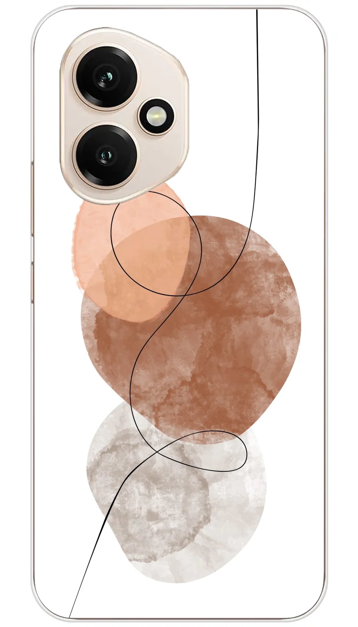 Coque Huawei One line marron - Honor 400