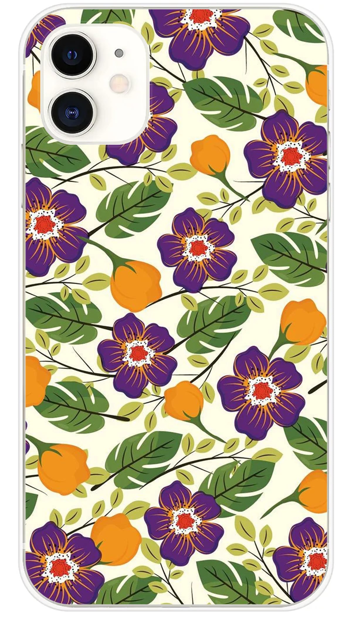 Coque iPhone Fleurs Violettes - iPhone 11