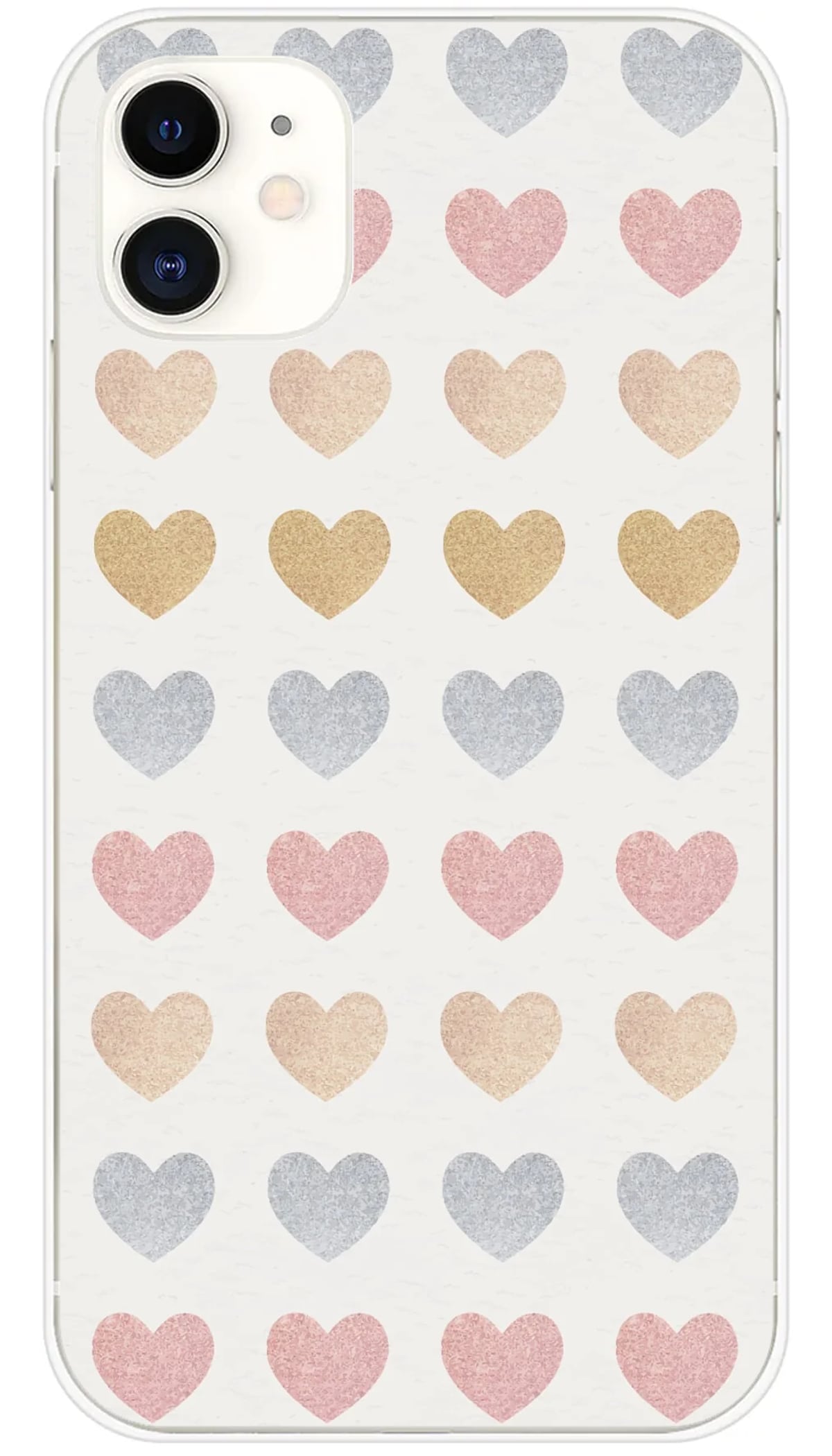 Coque iPhone Glitter hearts - iPhone 11