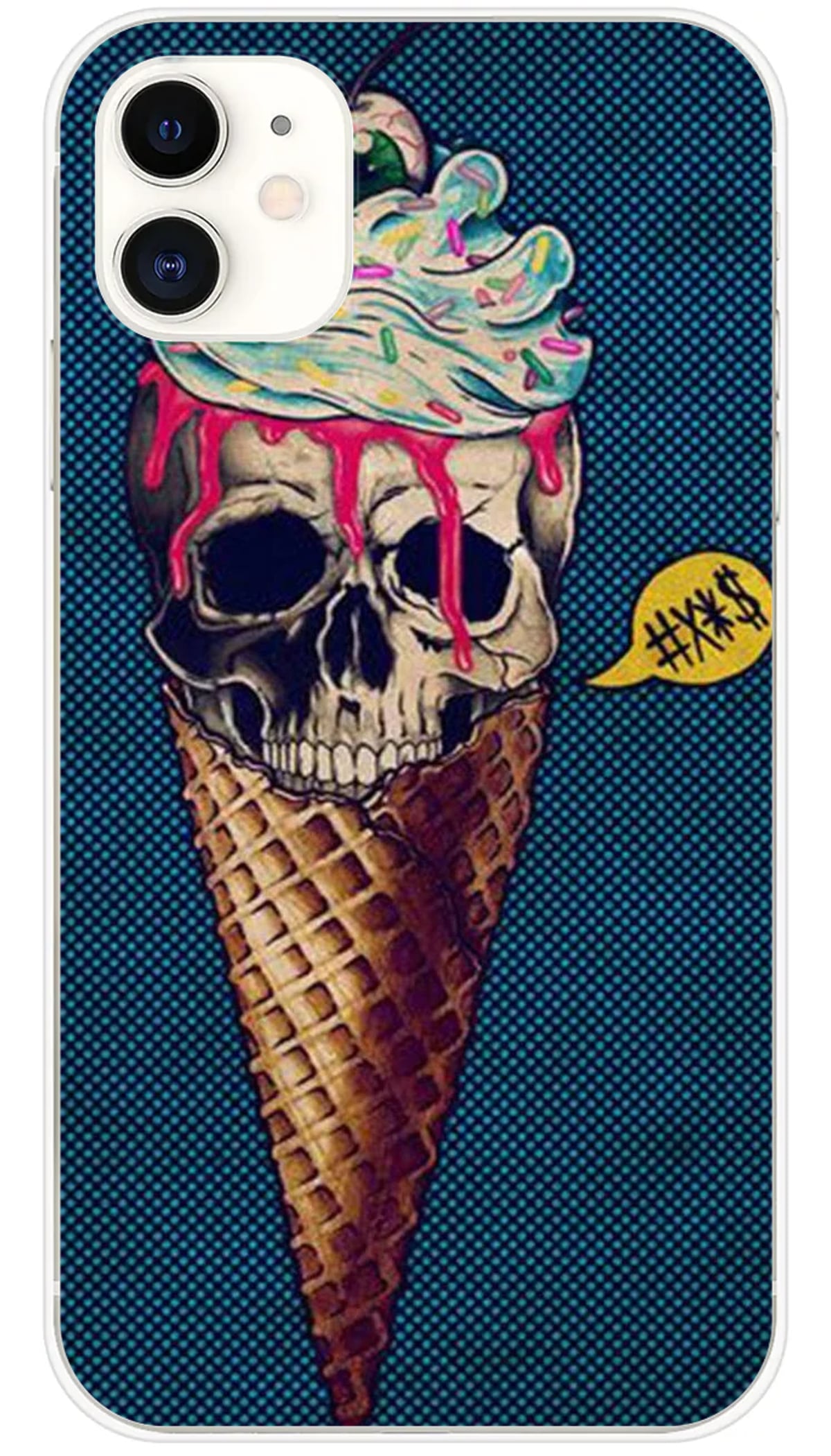 Coque iPhone Ice cream skull blue - iPhone 11