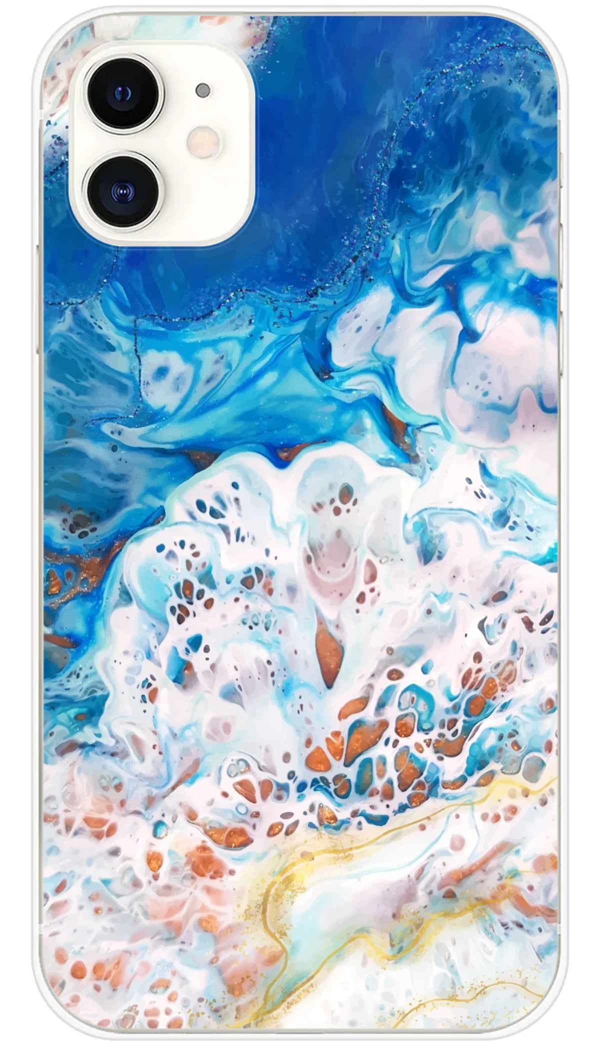 Coque iPhone Marbre océan - iPhone 11