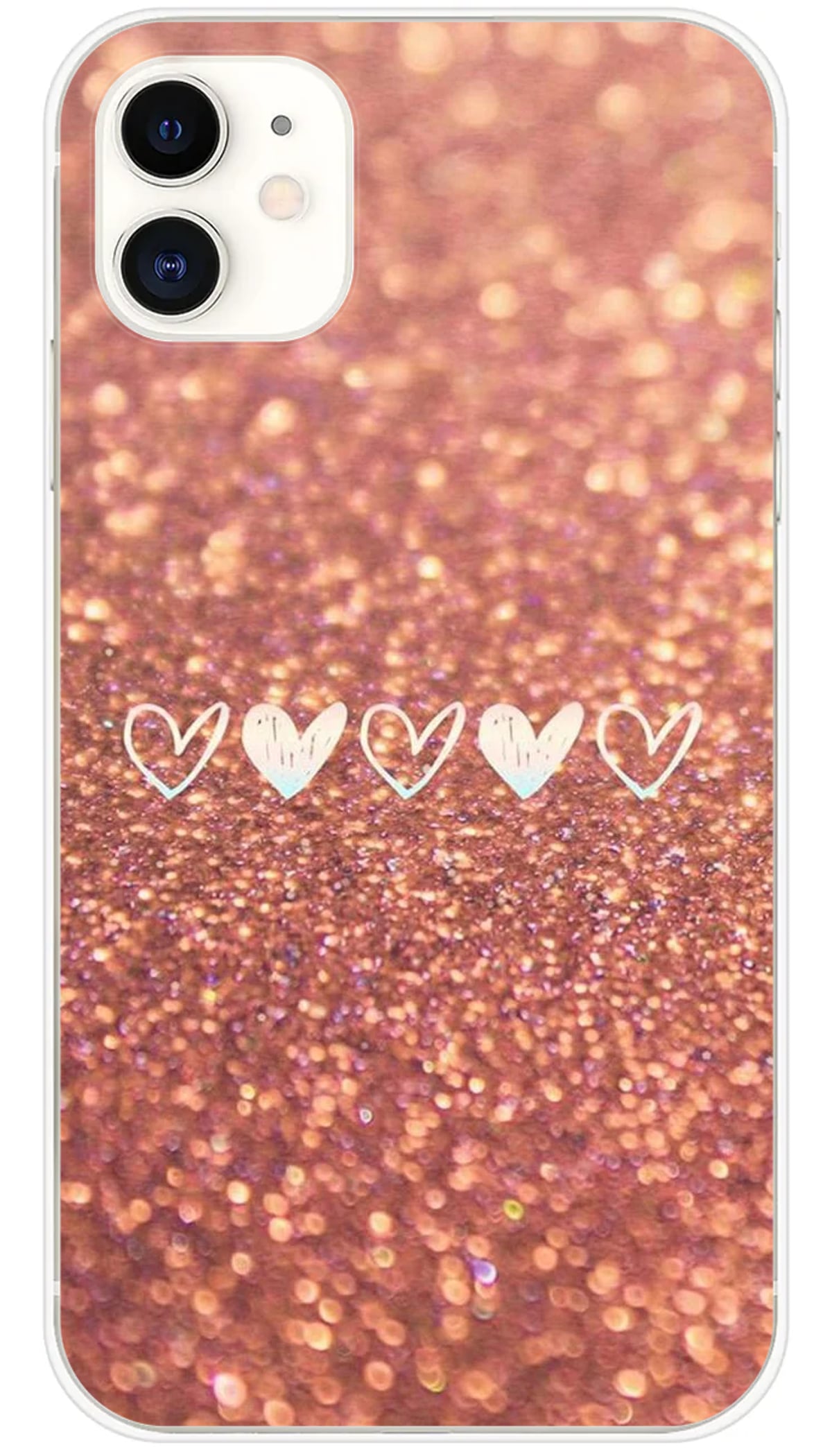 Coque iPhone Paillettes coeur - iPhone 11