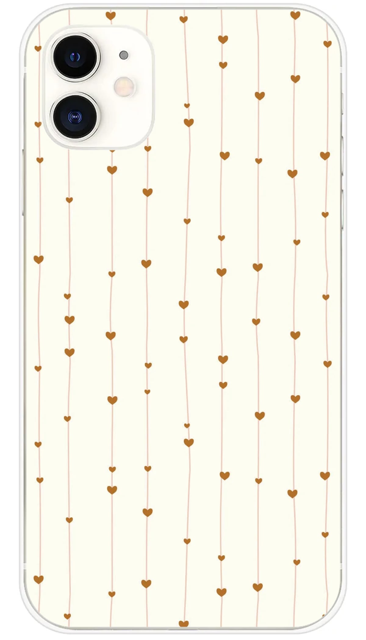 Coque iPhone Striped hearts - iPhone 11