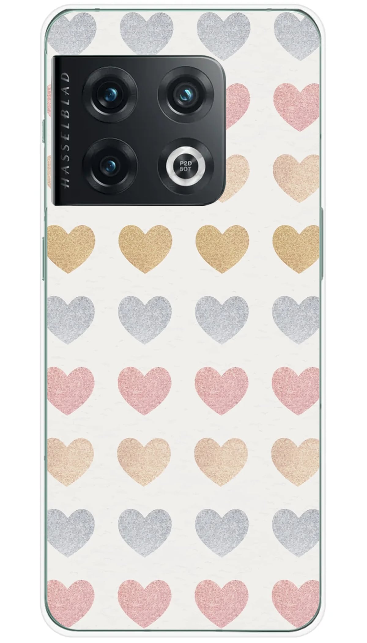 Coque OnePlus Glitter hearts - 10 Pro 5G