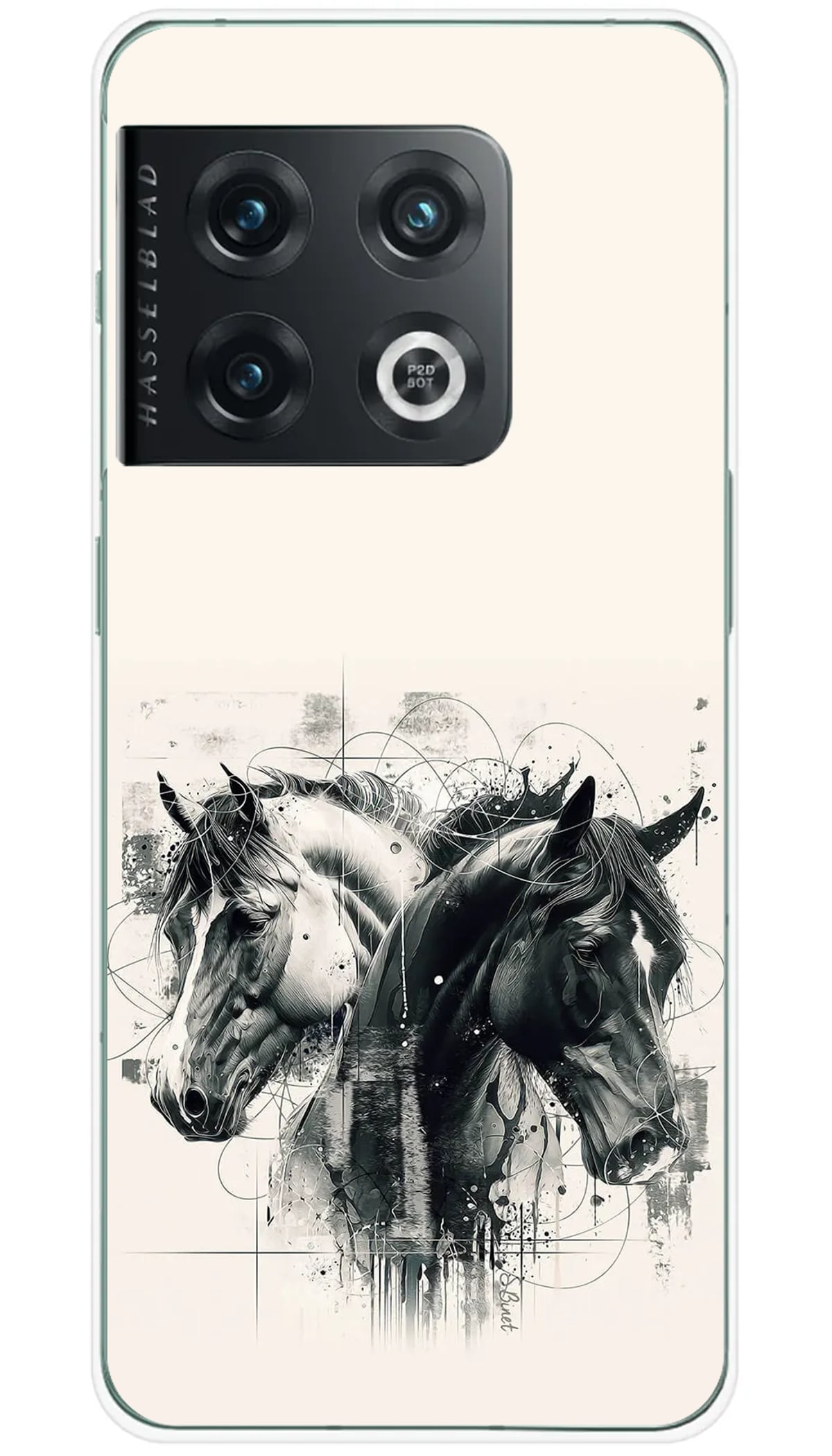 Coque OnePlus SB Chevaux N&B - 10 Pro 5G