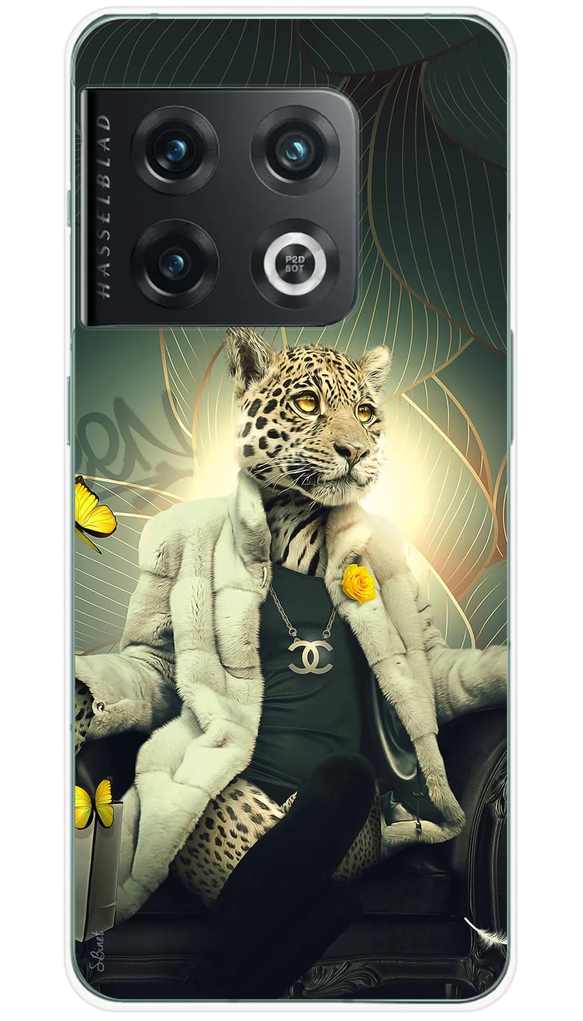 Coque OnePlus SB Leopard Chesterfield - 10 Pro 5G