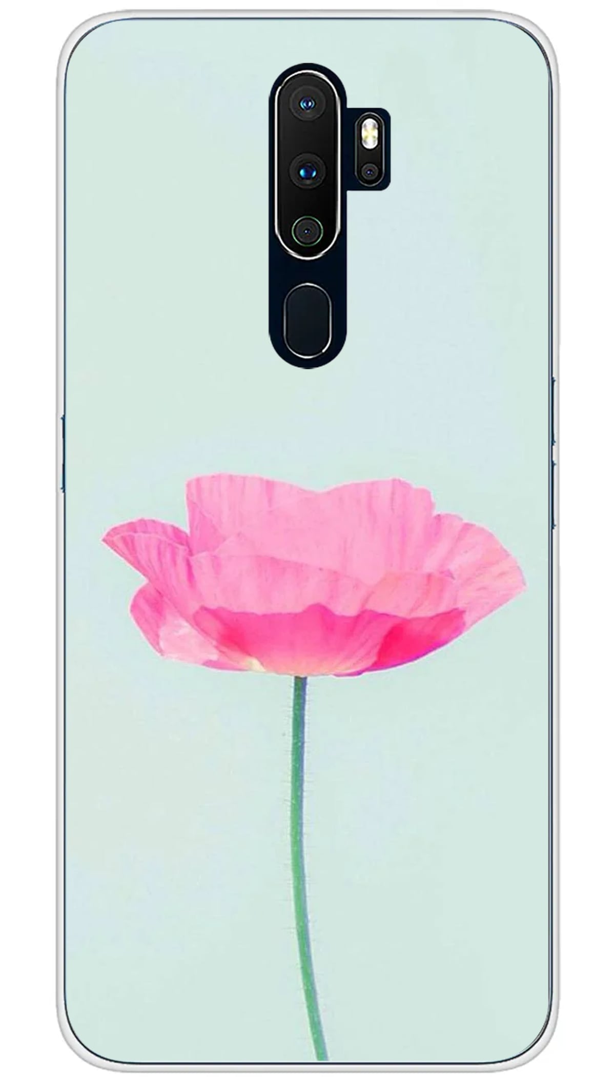 Coque Oppo Fleur Rose - A5 2020