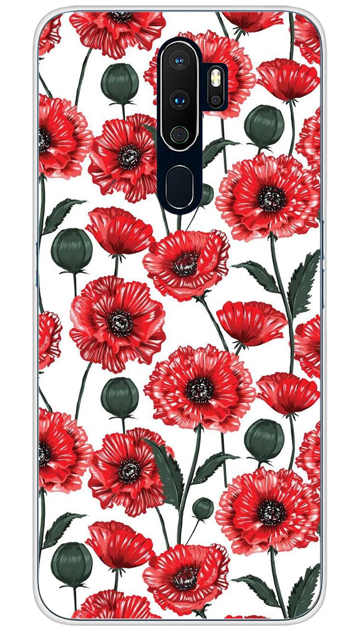 Coque Oppo Fleurs de Pavot - A5 2020