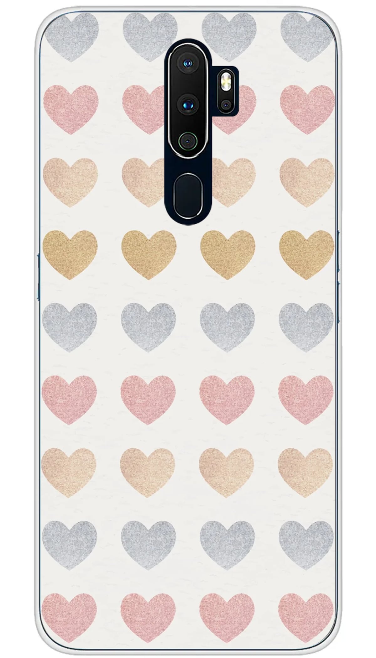 Coque Oppo Glitter hearts - A5 2020