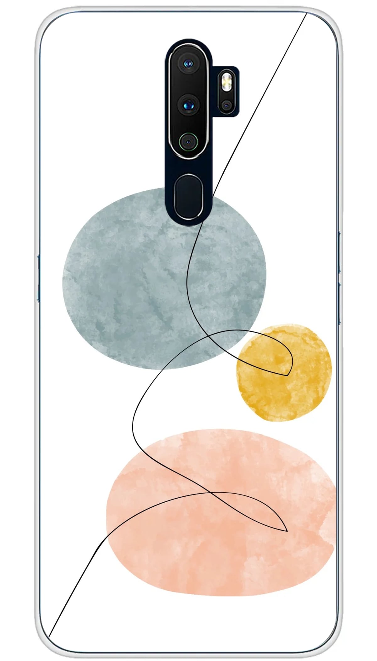 Coque Oppo One line bleu - A5 2020