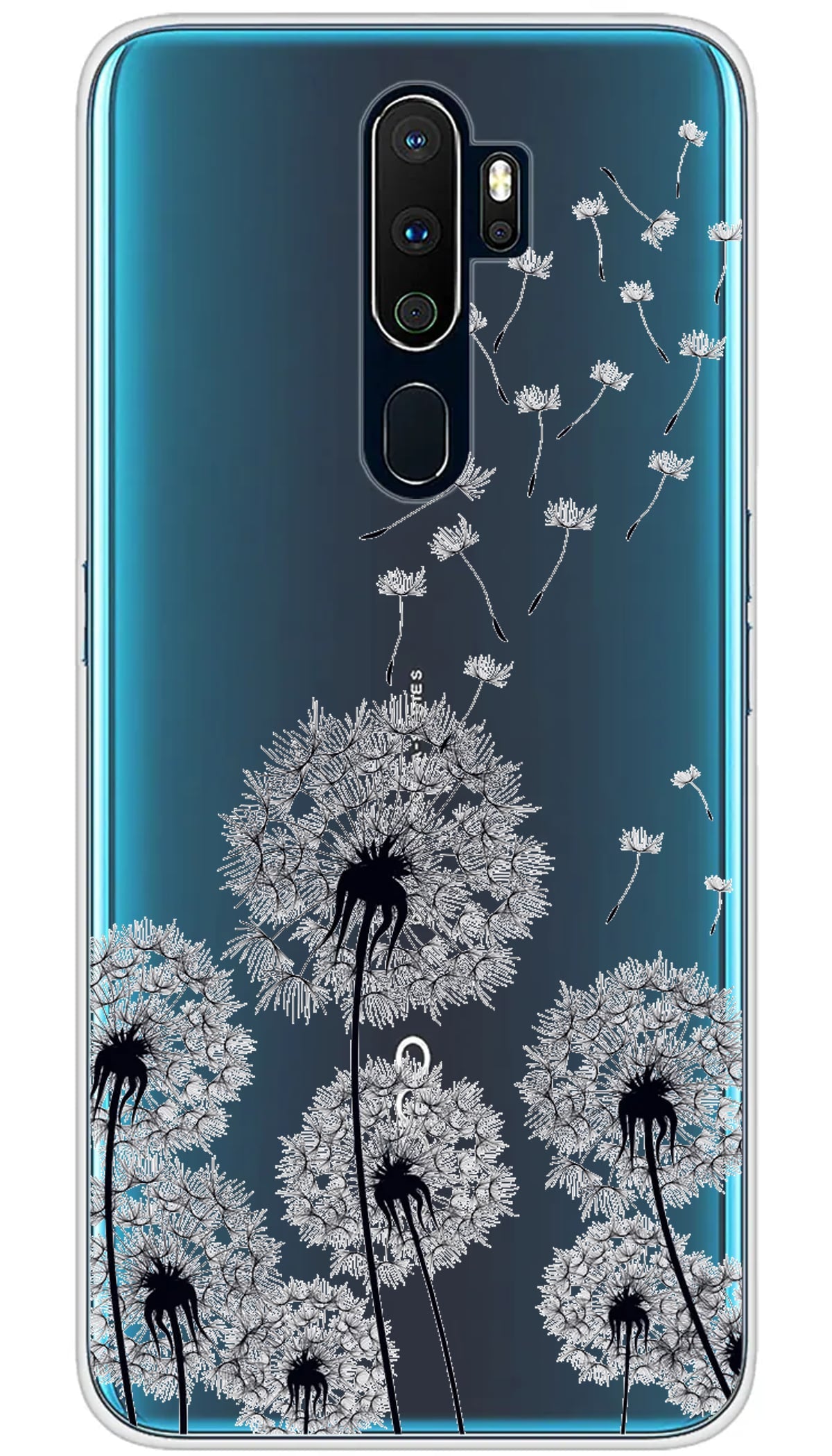 Coque Oppo Pissenlits Noir - A5 2020
