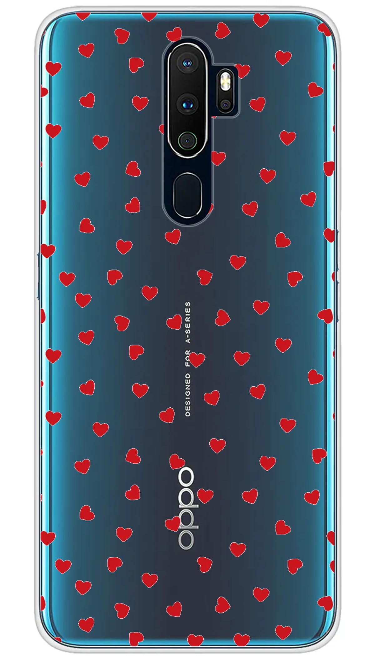 Coque Oppo Pluie de Coeurs - A5 2020