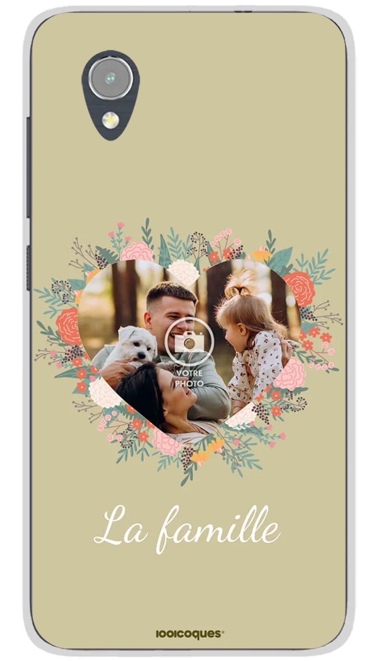 Coque personnalisée Alcatel Coeur Fleuri - 1