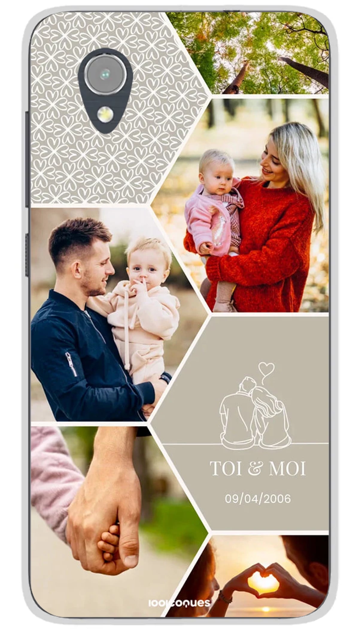 Coque personnalisée Alcatel Hexagone - 1