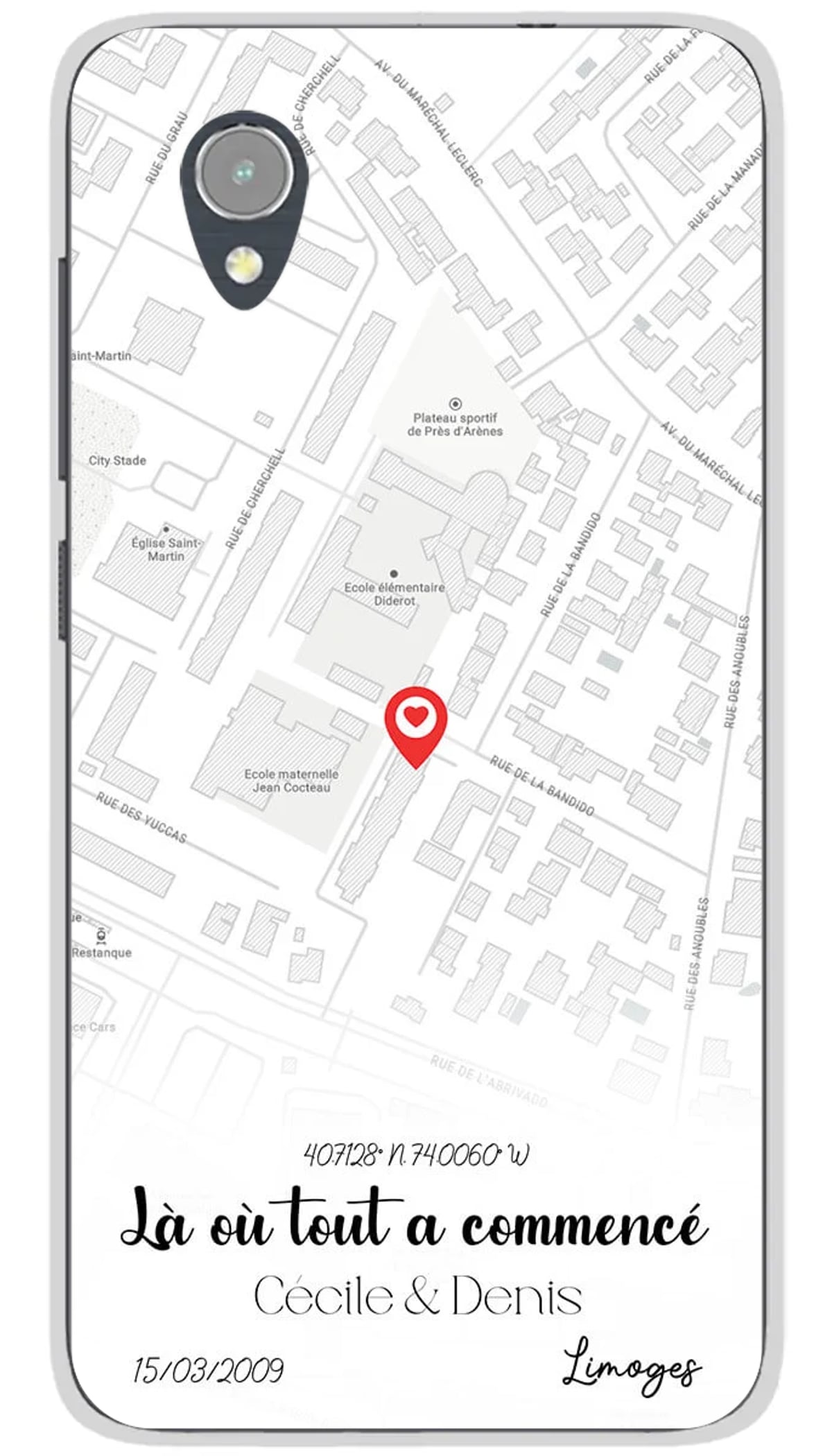 Coque personnalisée Alcatel Map City - 1