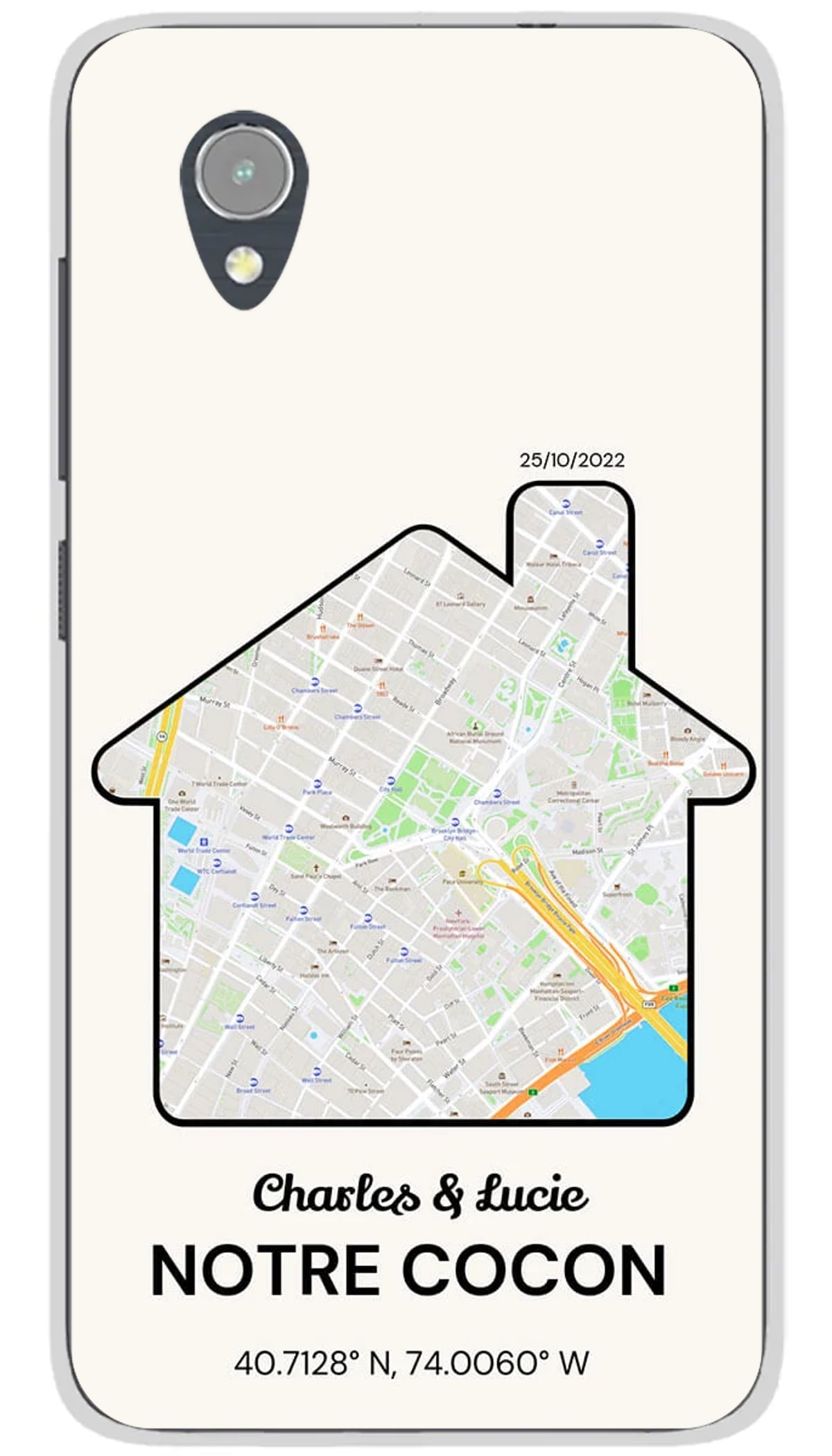 Coque personnalisée Alcatel Map Maison - 1