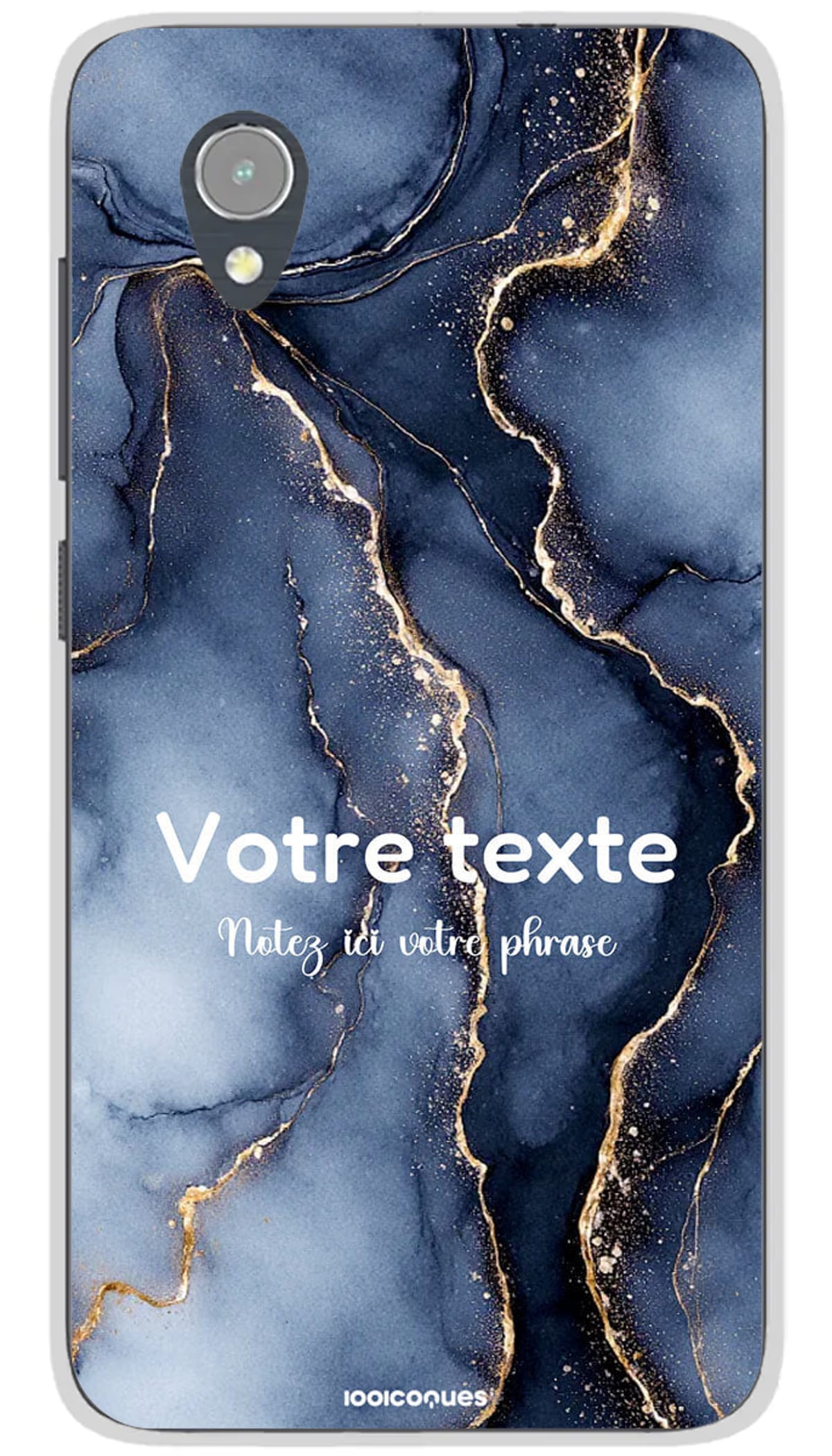 Coque personnalisée Alcatel Marbres & Texte - 1