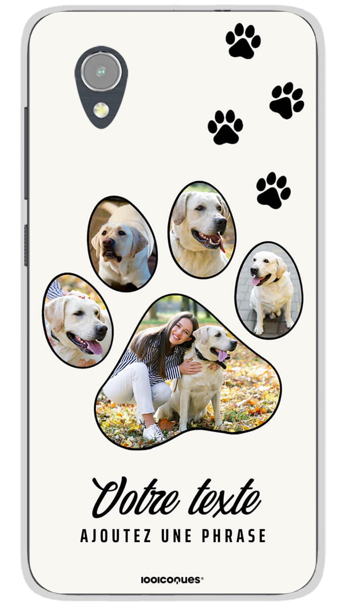 Coque personnalisée Alcatel Pattes de Chiens - 1