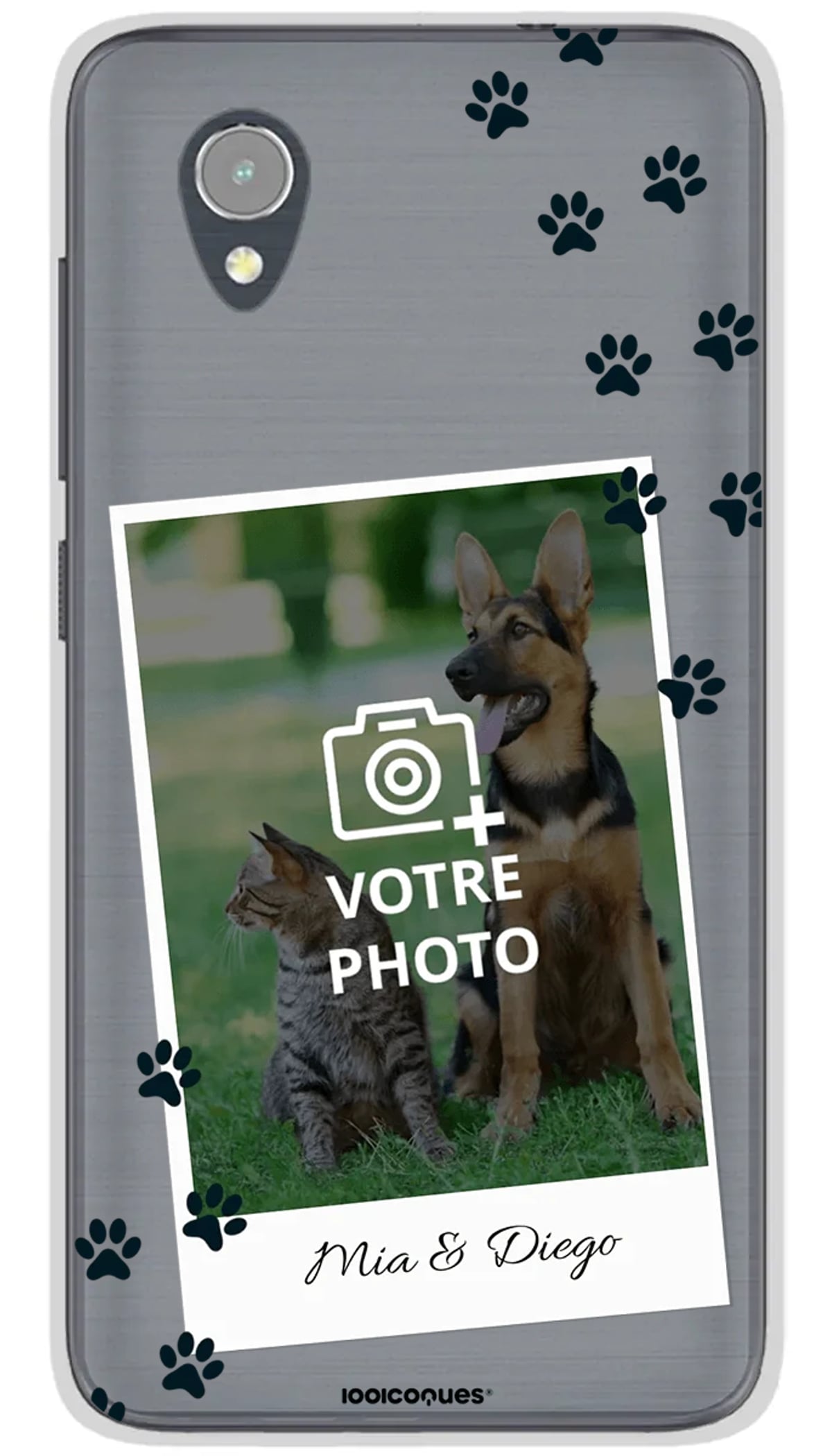 Coque personnalisée Alcatel Polaroid Chiens & Chats - 1