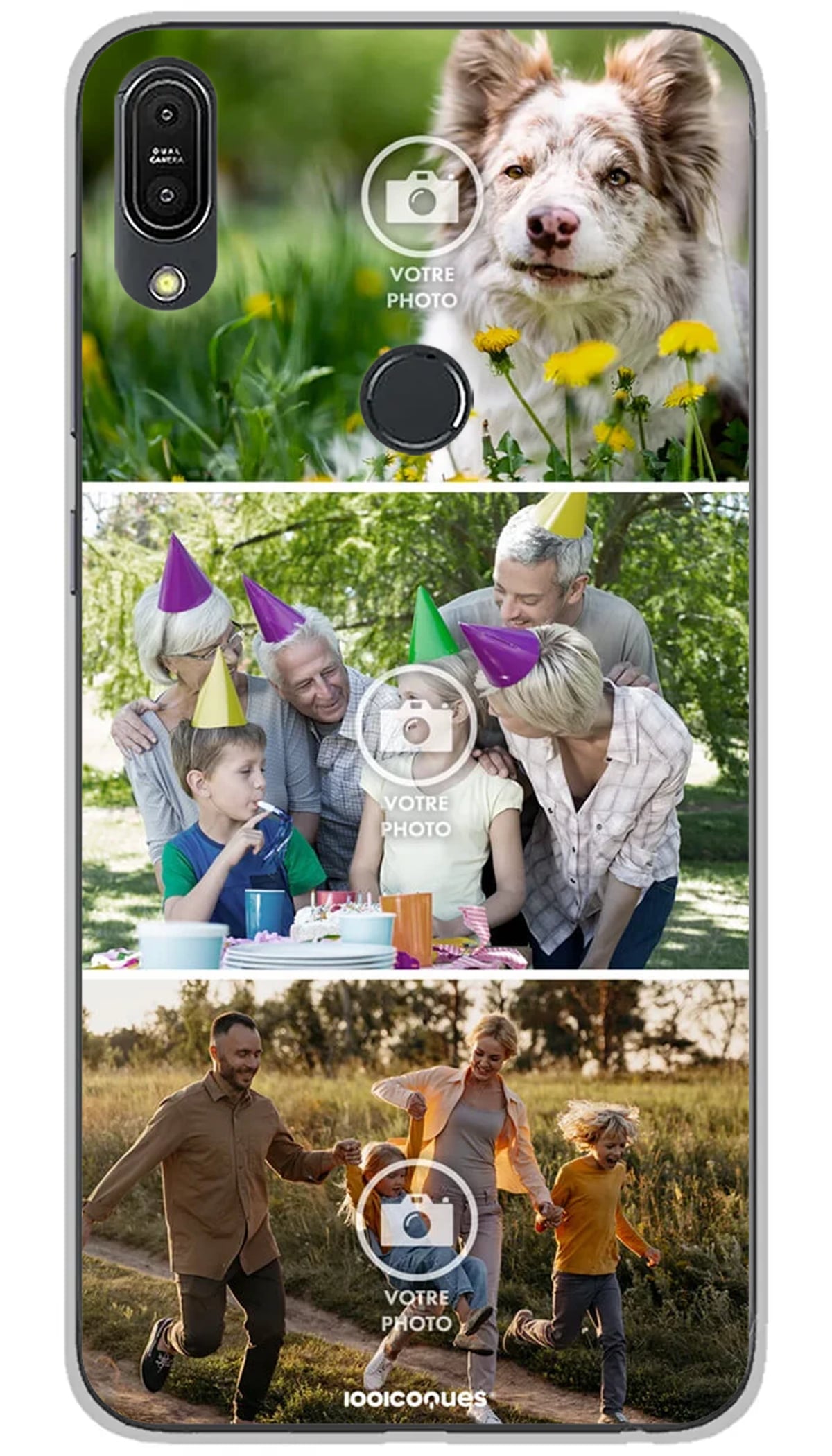 Coque personnalisée Asus 3 photos - Zenfone Max Pro M1 ZB602KL