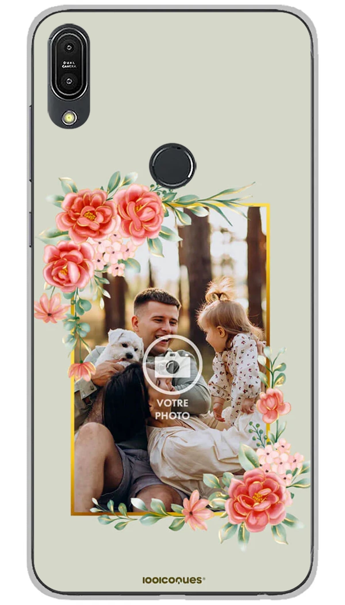 Coque personnalisée Asus Cadre fleuri - Zenfone Max Pro M1 ZB602KL