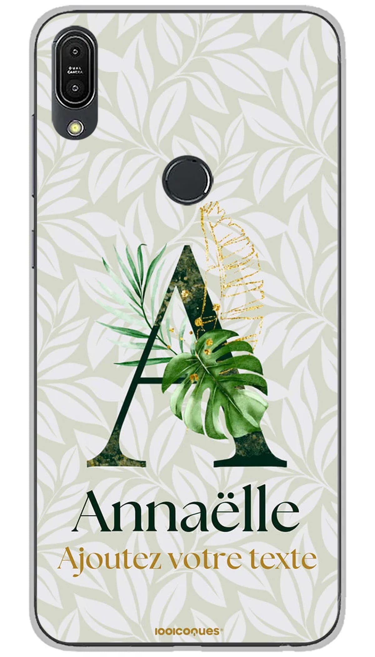 Coque personnalisée Asus Lettres Feuilles - Zenfone Max Pro M1 ZB602KL