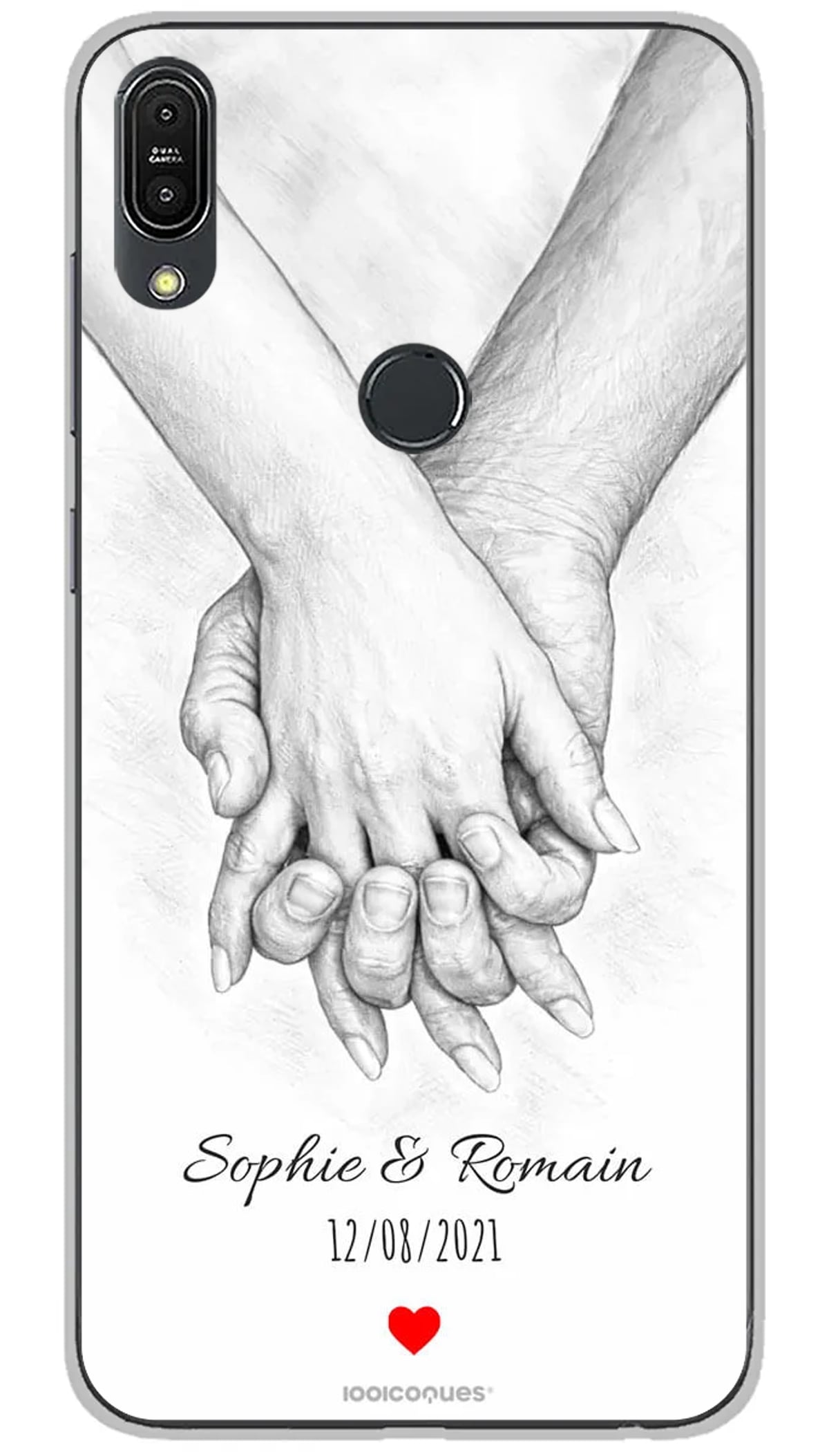 Coque personnalisée Asus Mains Couple - Zenfone Max Pro M1 ZB602KL