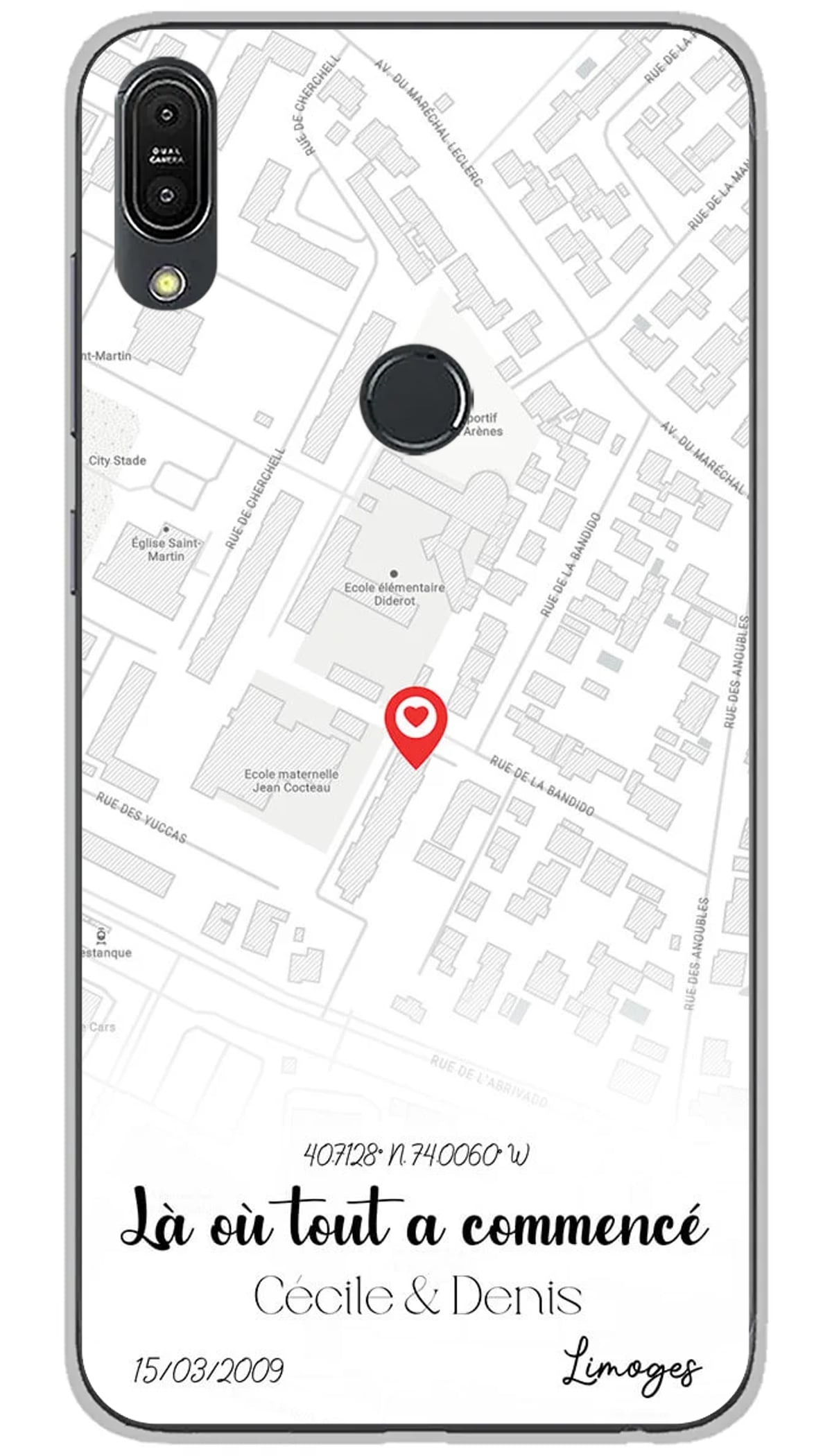 Coque personnalisée Asus Map City - Zenfone Max Pro M1 ZB602KL