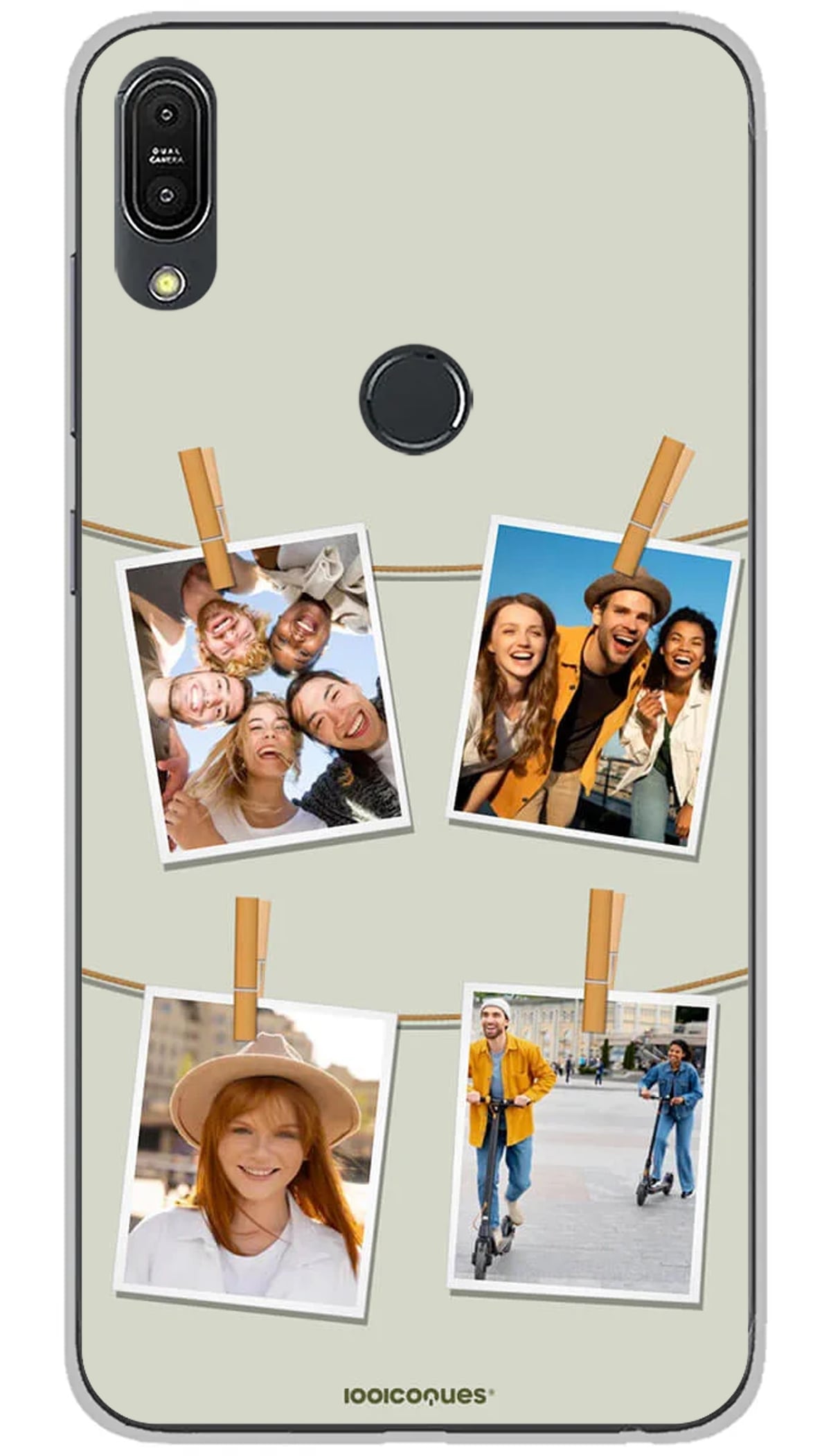 Coque personnalisée Asus Polaroid 4 photos - Zenfone Max Pro M1 ZB602KL