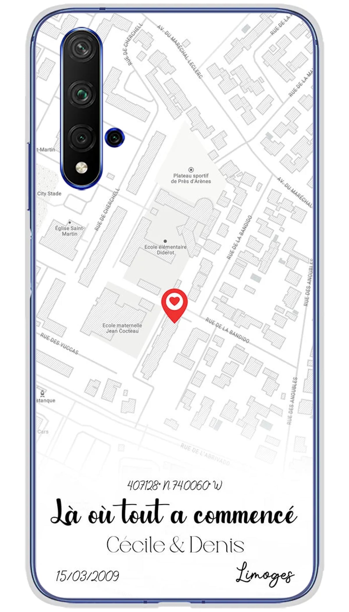 Coque personnalisée Huawei Map City - Honor 20