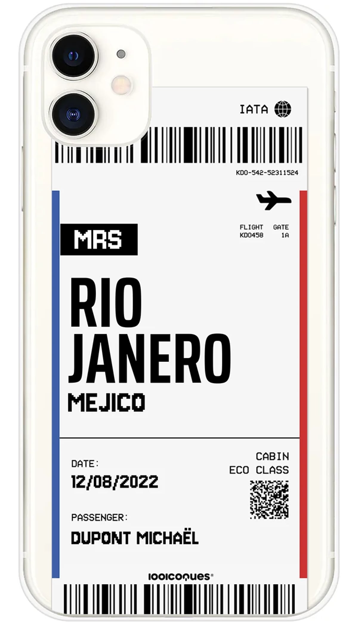 Coque personnalisée iPhone Boarding pass - iPhone 11