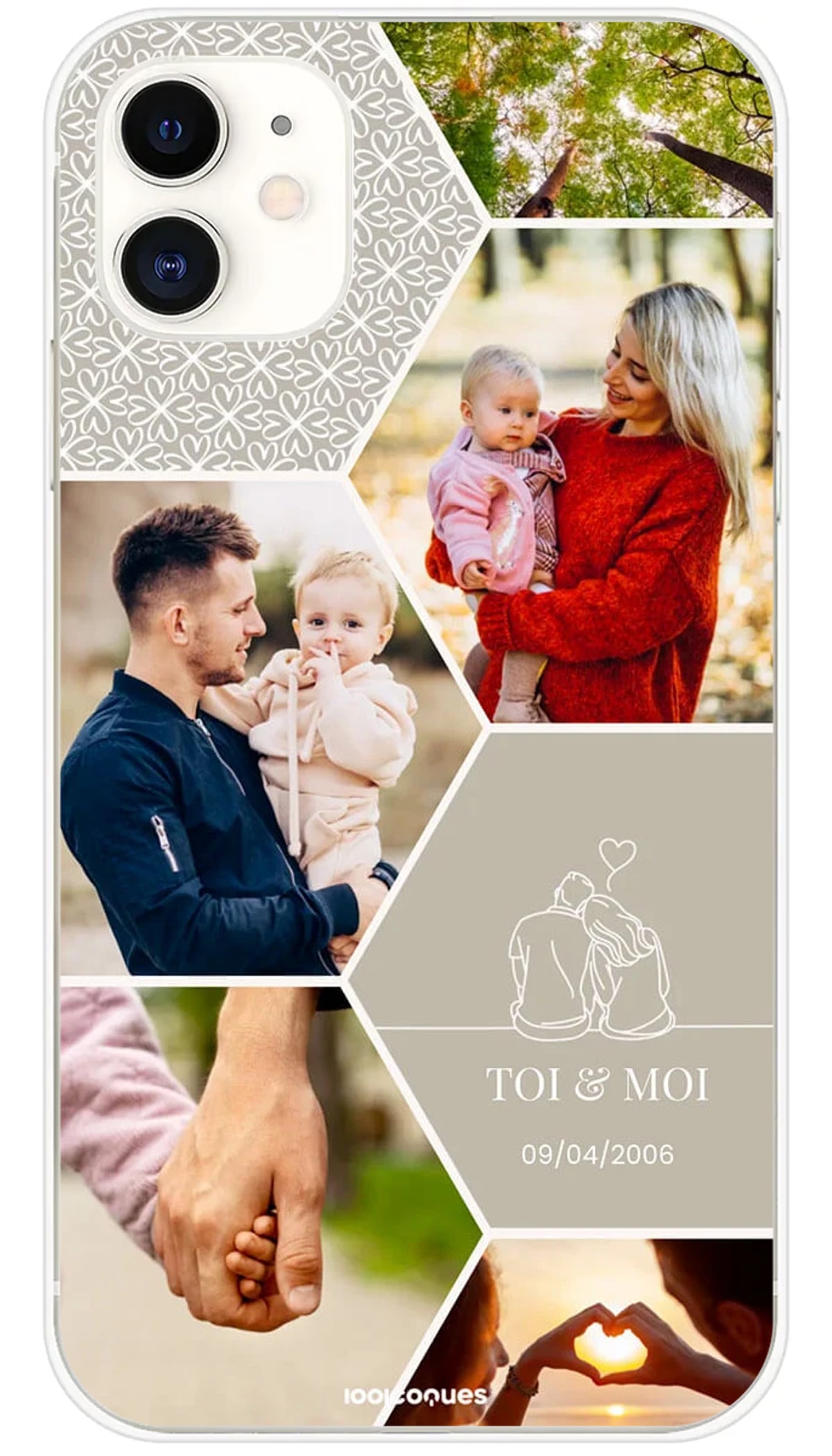 Coque personnalisée iPhone Hexagone - iPhone 11