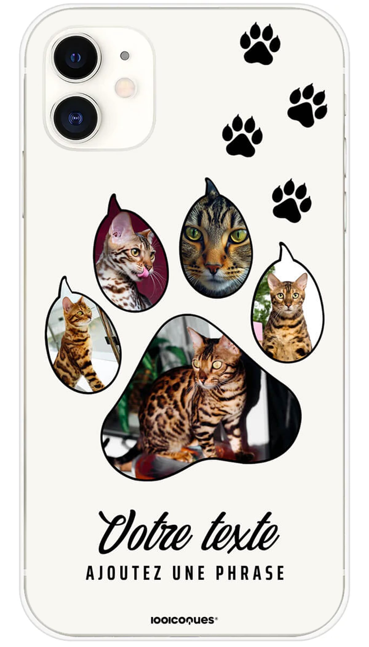 Coque personnalisée iPhone Pattes de Chat - iPhone 11