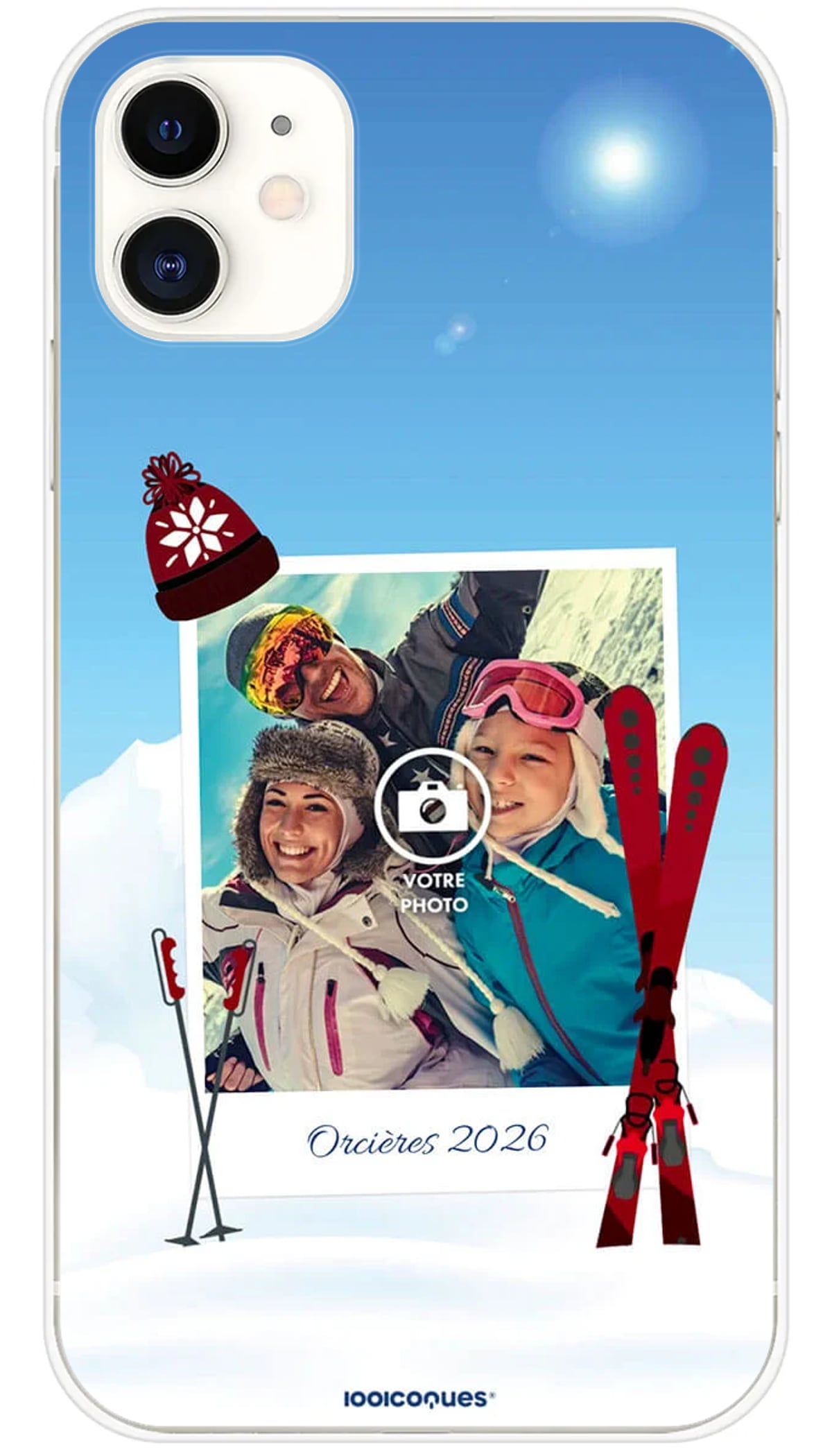 Coque personnalisée iPhone Ski or Snow - iPhone 11