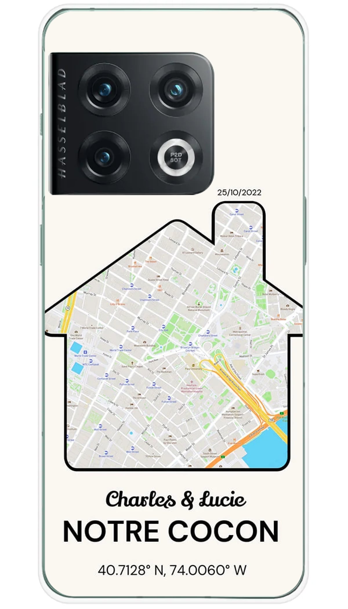 Coque personnalisée OnePlus Map Maison - 10 Pro 5G